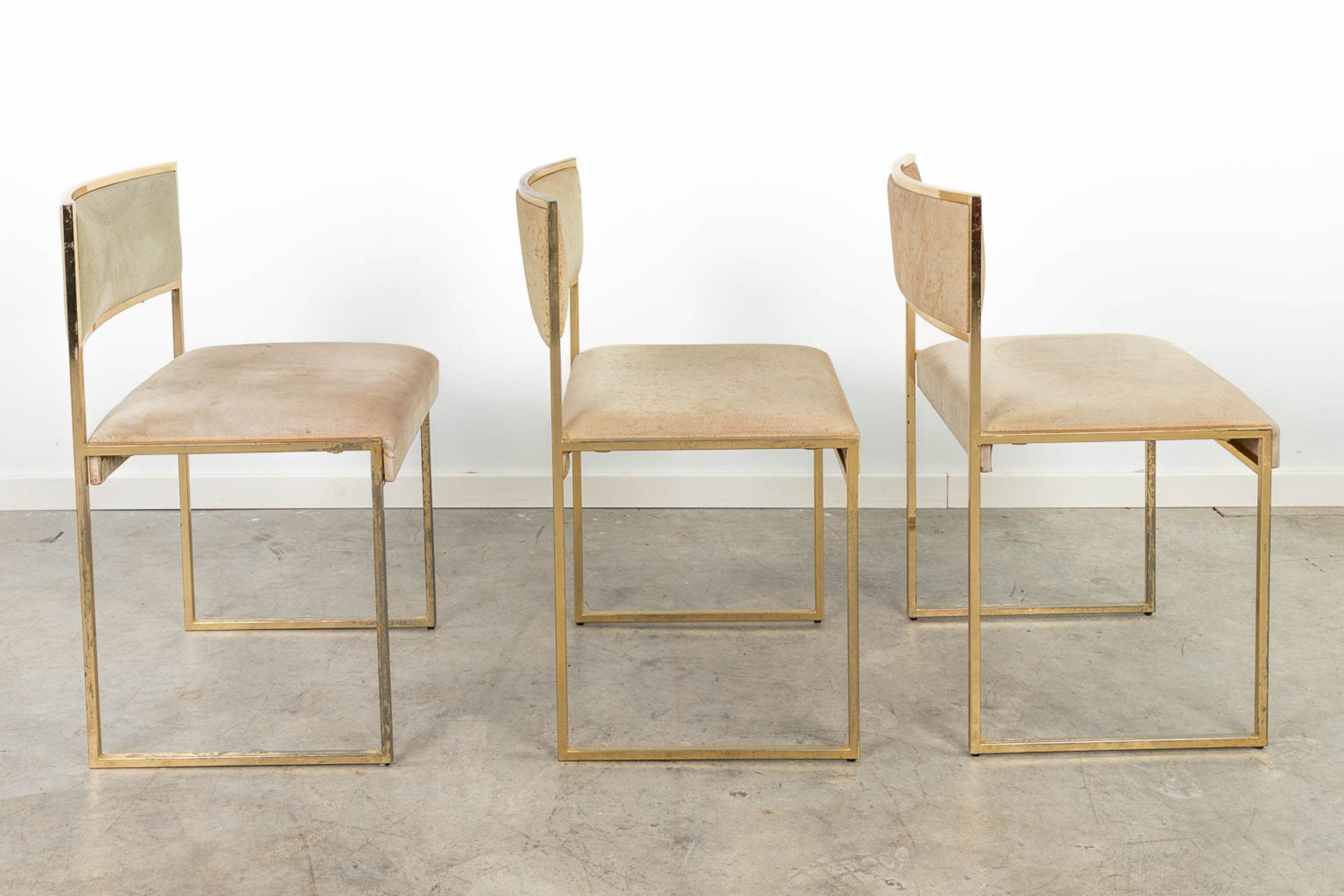 Willy RIZZO (1928-2013)ÊSet of 3 chairs, made of gold plated brass. Circa 1970. (49 x 48 x 78cm) - Image 14 of 14