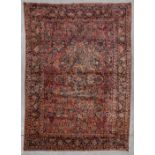An Oriental hand-made carpet, Sarough. (370 x 268 cm)