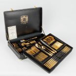 A gold-plated 'Royal Collection Solingen' flatware cutlery set, made in Germany (32 x 45 x 9cm)