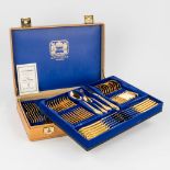 A gold-plated 'Royal Collection Solingen' flatware cutlery set, made in Germany. (33 x 45 x 9cm)