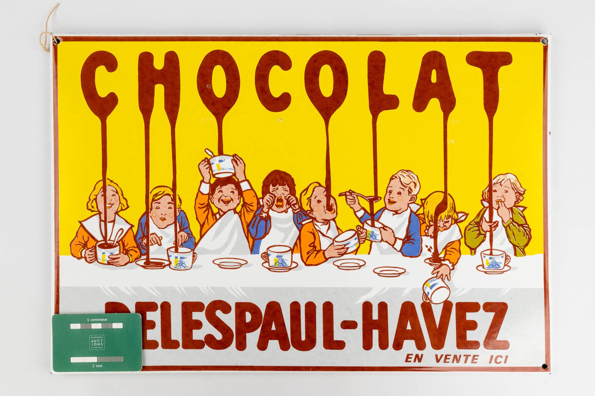 An enamel plateÊ'Chocolat Delespaul Havez'. (48 x 33cm) - Image 3 of 9