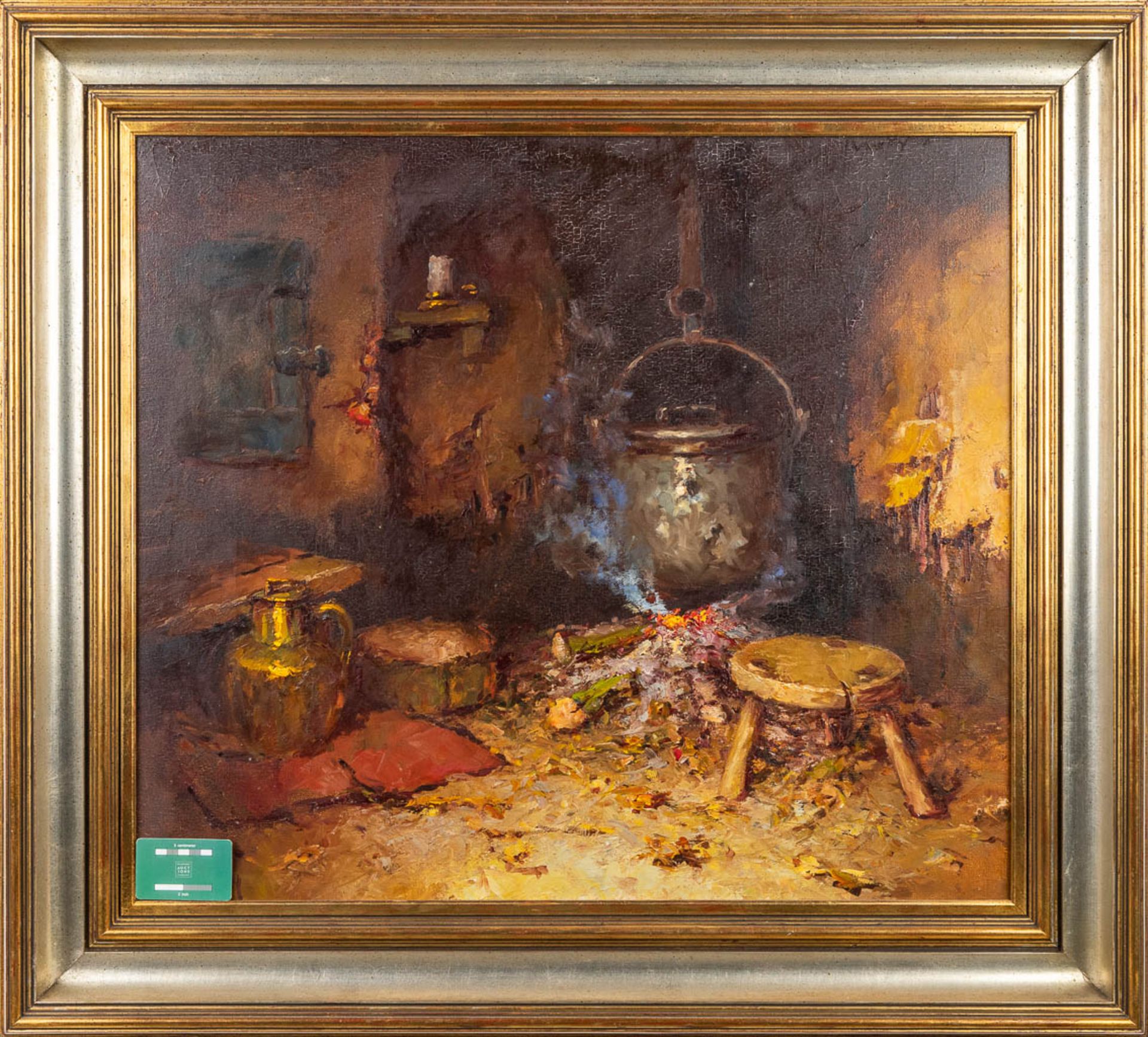 Albert DEMOEN (1916) 'The Fireplace' oil on canvas. (80 x 70cm) - Bild 3 aus 7