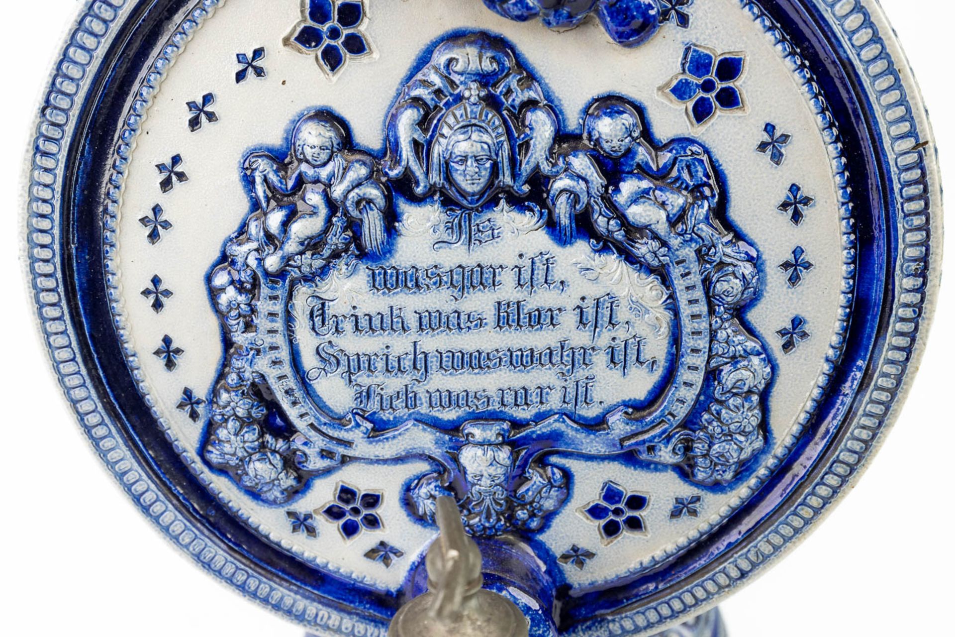 Two German Westerwald blue-glazed grs stoneware objects . (38 x 30 x 46cm) - Image 19 of 21