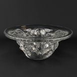 Val Saint-Lambert, a bowl made of clear glass. (15 x 38cm)