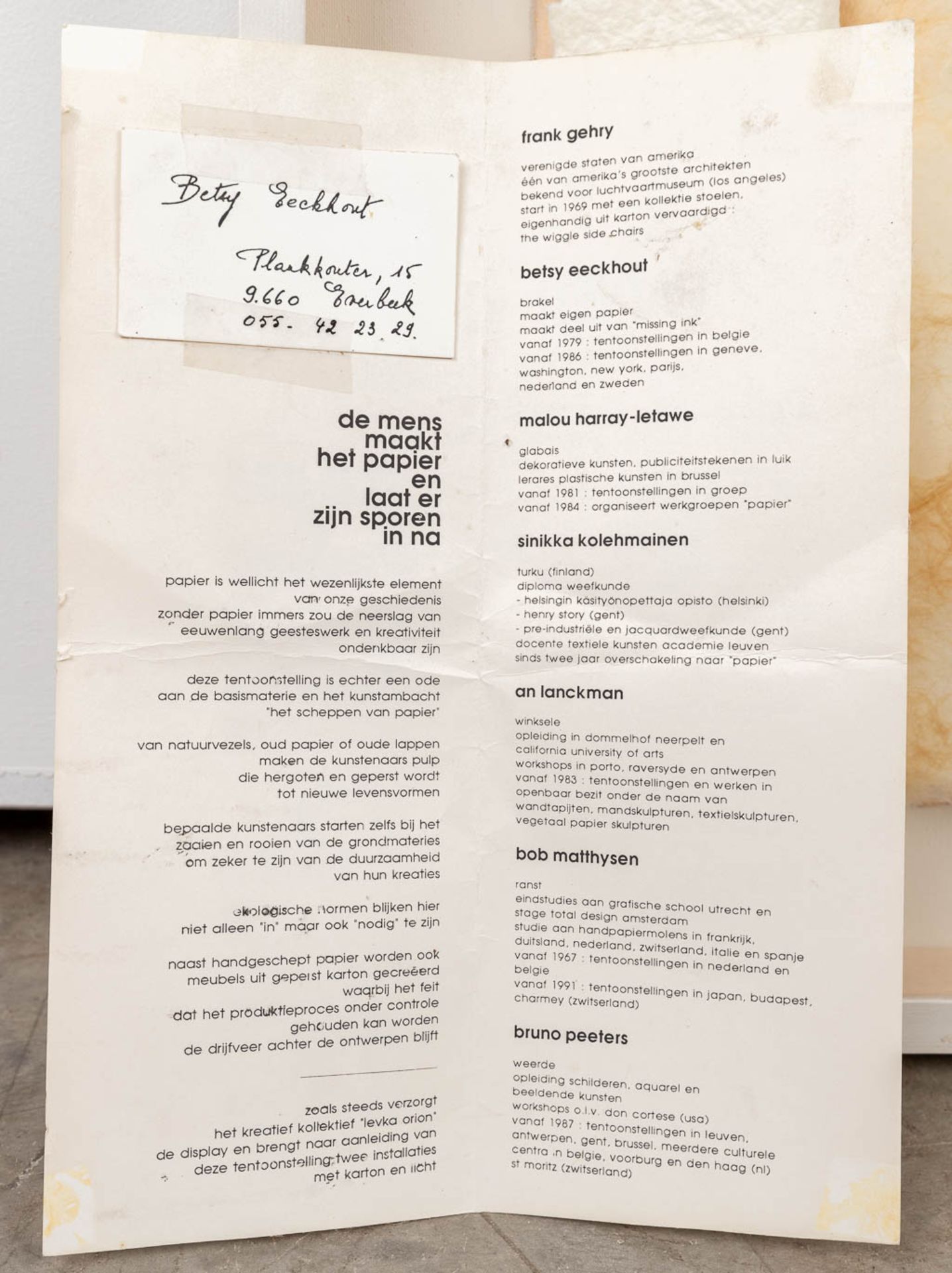 Betty EECKHOUT (XX) 'Open boek #2' from the seriesÊ'papier', mixed media. 1993. (26 x 34cm) - Bild 8 aus 9