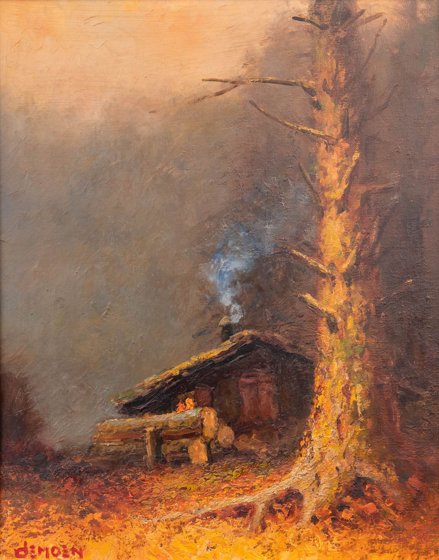 Albert DEMOEN (1916) 'Windmolen' &amp; 'De Blokhut' oil on canvas. (40 x 50cm) - Image 2 of 9