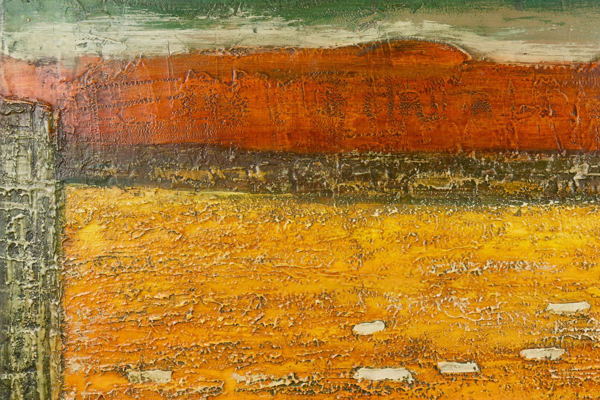 Joz DE LOOSE (1925-2011) 'Expressionist landscape' (130 x 52cm) - Image 4 of 7
