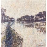 Alfons BLOMME (1889-1979) 'Damse Vaart' oil on canvas. (69,5 x 70cm)