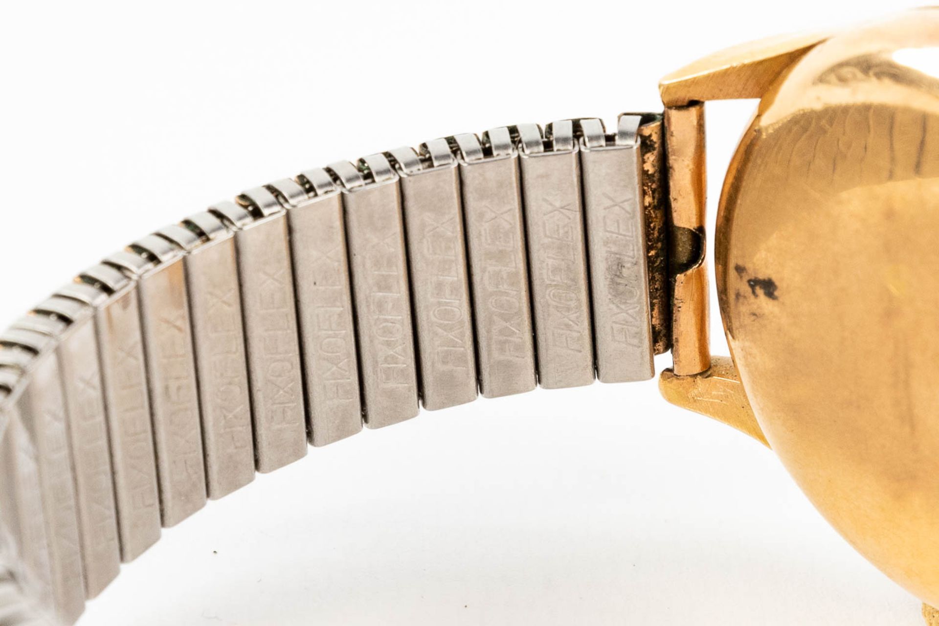 A collection of 2 wristwatches 'Fleuron' and 'Chronographe suisse', 18kt gold. (3,8cm) - Bild 11 aus 20