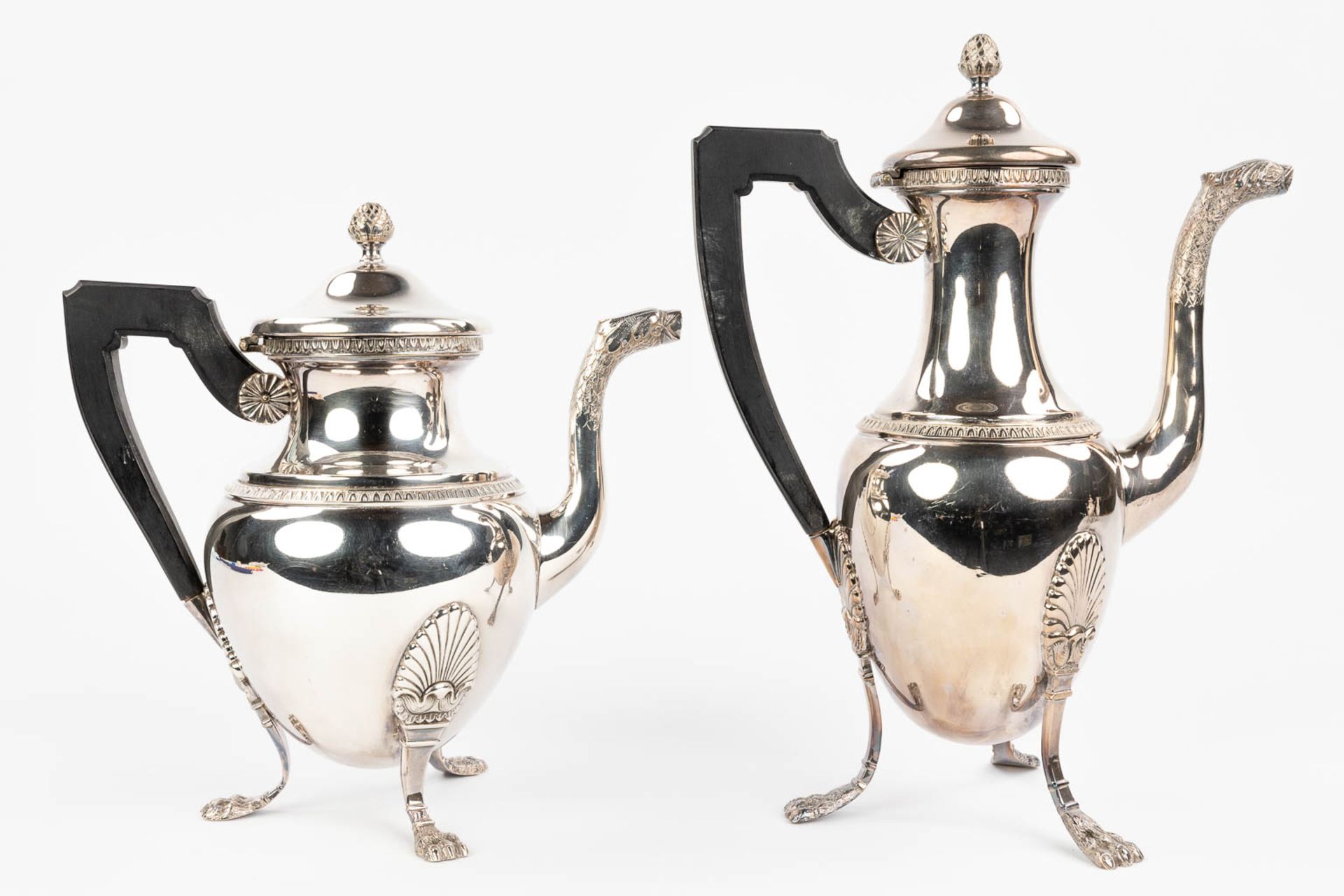 Mills Van Den Torren, a coffee and tea service made of silver-plated metal. (14,5 x 24 x 31cm) - Image 15 of 21