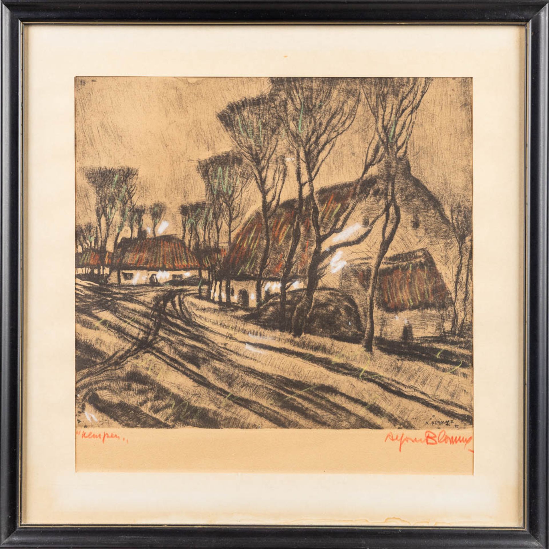 Alfons BLOMME (1889-1979) 'The Bruges Belfry & Kempen (35 x 35cm) - Bild 11 aus 12