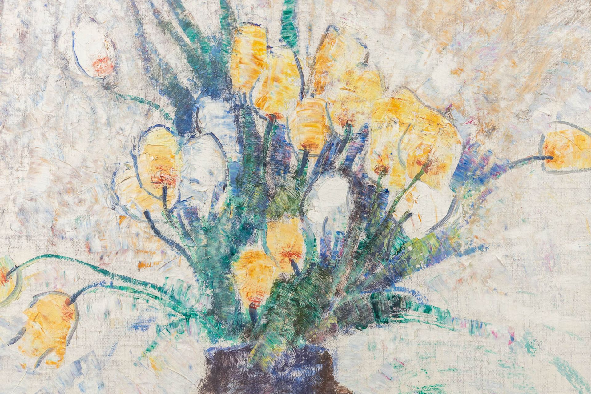 Alfons BLOMME (1889-1979) 'Tulips' oil on canvas. (56 x 60cm) - Image 6 of 6