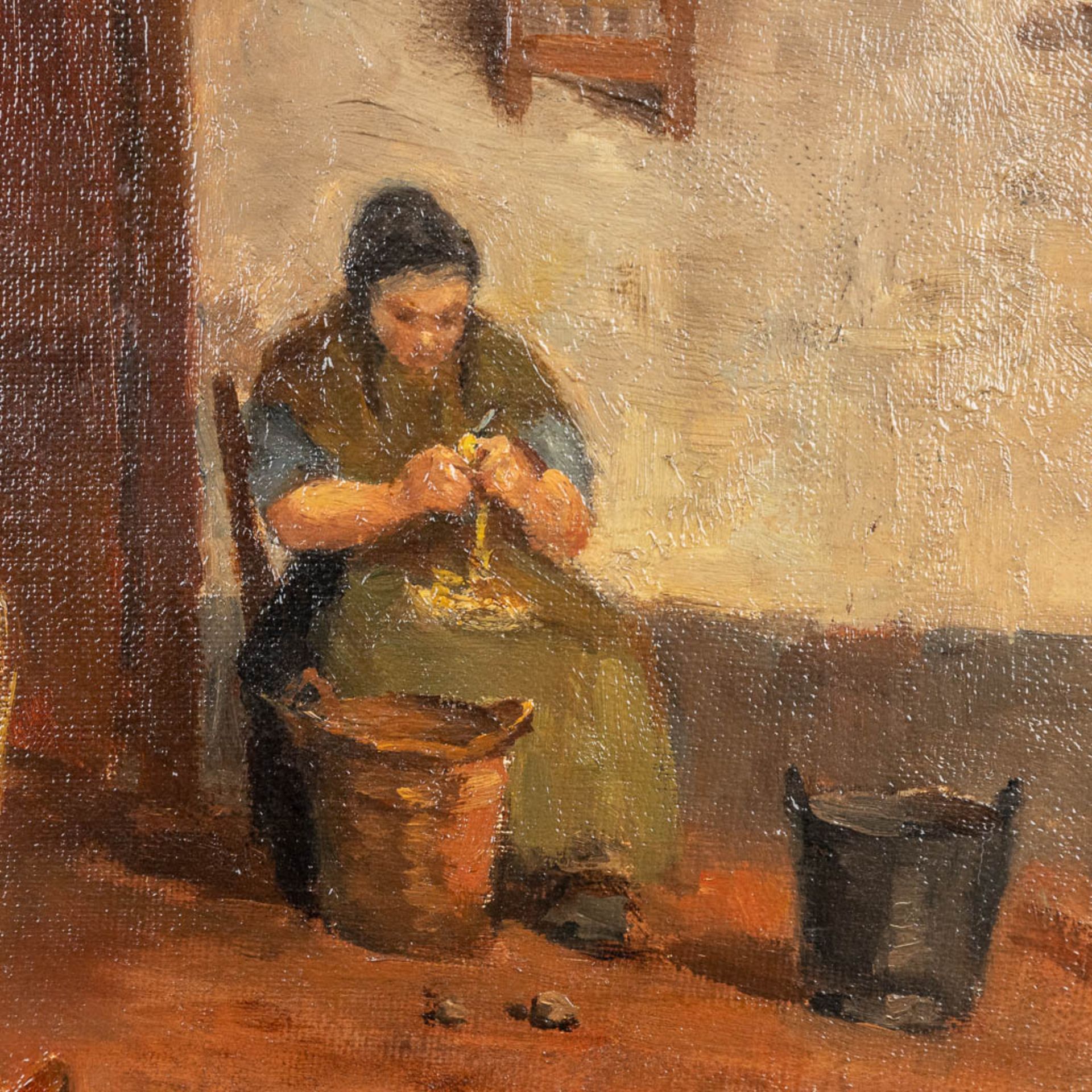 Armand DE BEUL (1874-1953) 'Zolder' an Interior ViewÊpainting, oil on canvas. (56 x 38cm) - Image 9 of 9