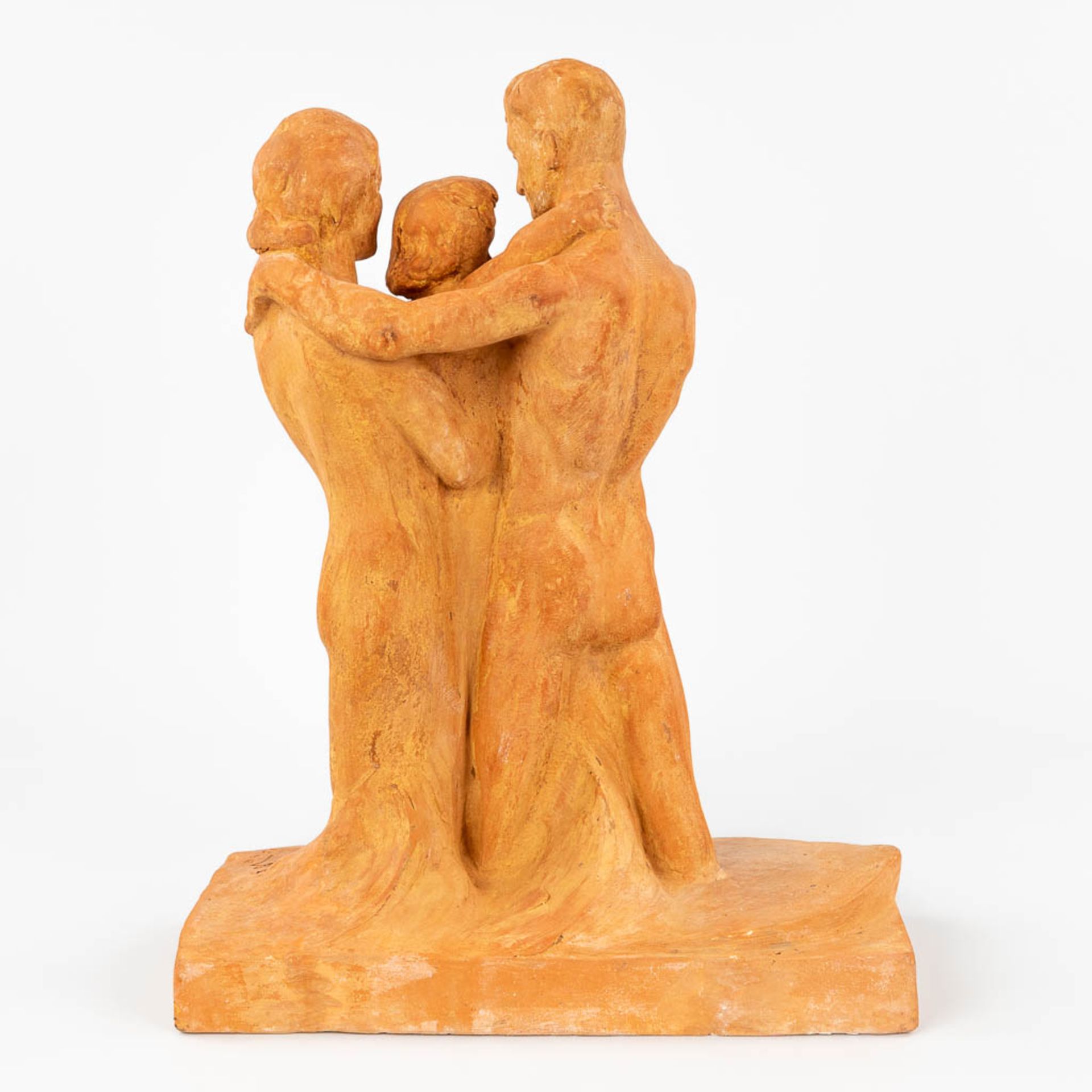 Achille LEYS (1873-1953) 'Family' a statue made of terracotta.Ê1946. (16 x 34 x 44cm) - Image 10 of 11