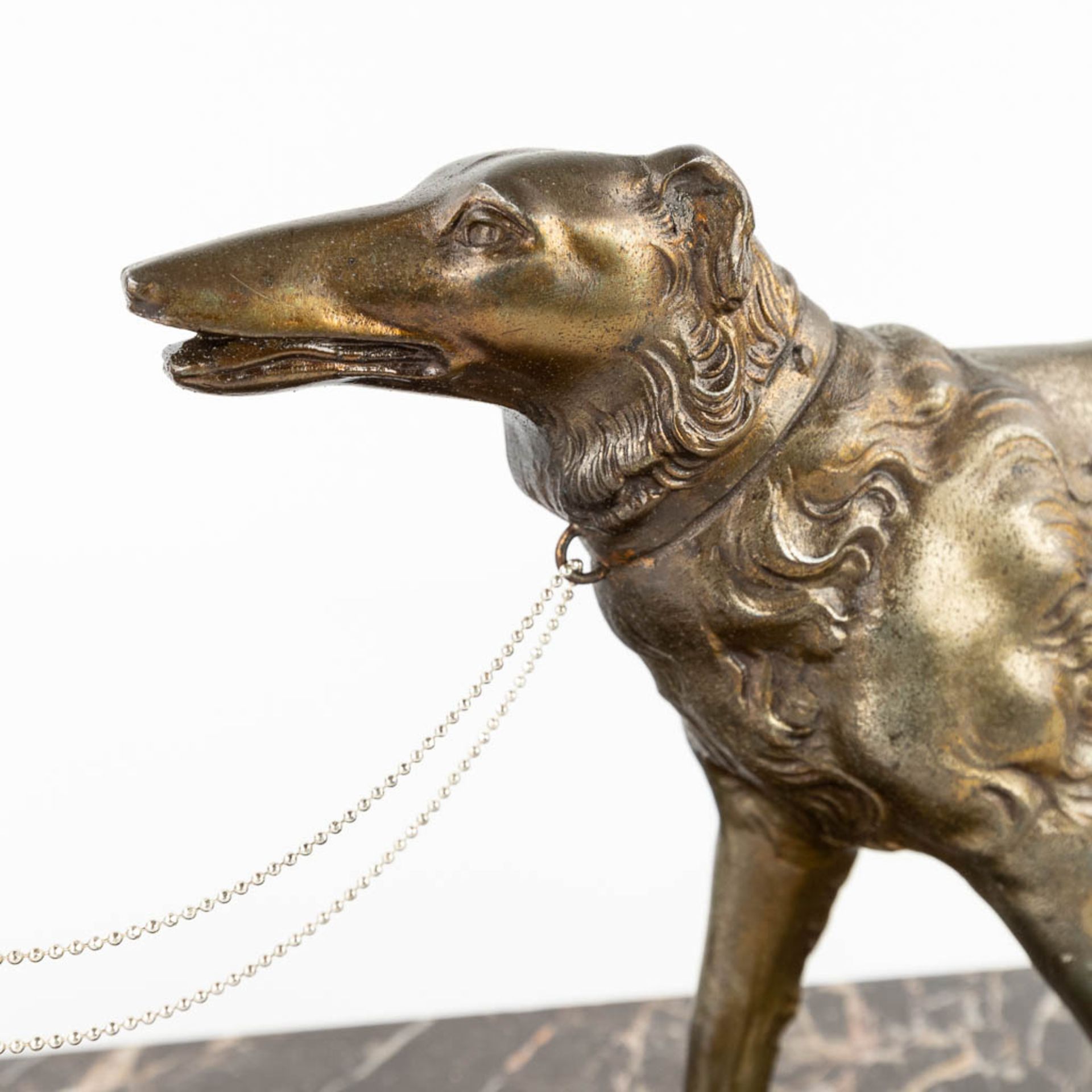 ROGGIA (XX) 'Lady with a greyhound', a statue made in art deco style (L:16 x W:65 x H:41 cm) - Bild 10 aus 12
