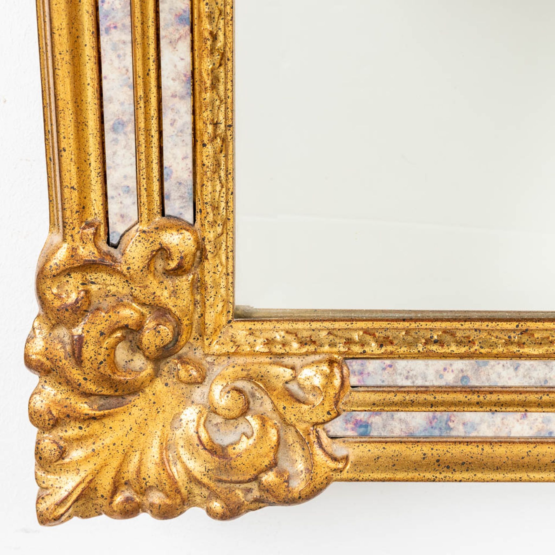 Deknudt, a gold-plated mirror with fumŽ glass rims. (W:88 x H:118 cm) - Bild 5 aus 9