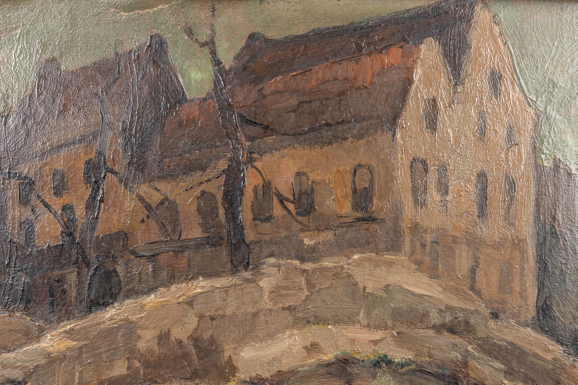 Const. VAN DE VELDE (XIX) 'View in Bruges' a painting, oil on canvas. (W:70 x H:61 cm) - Image 4 of 8