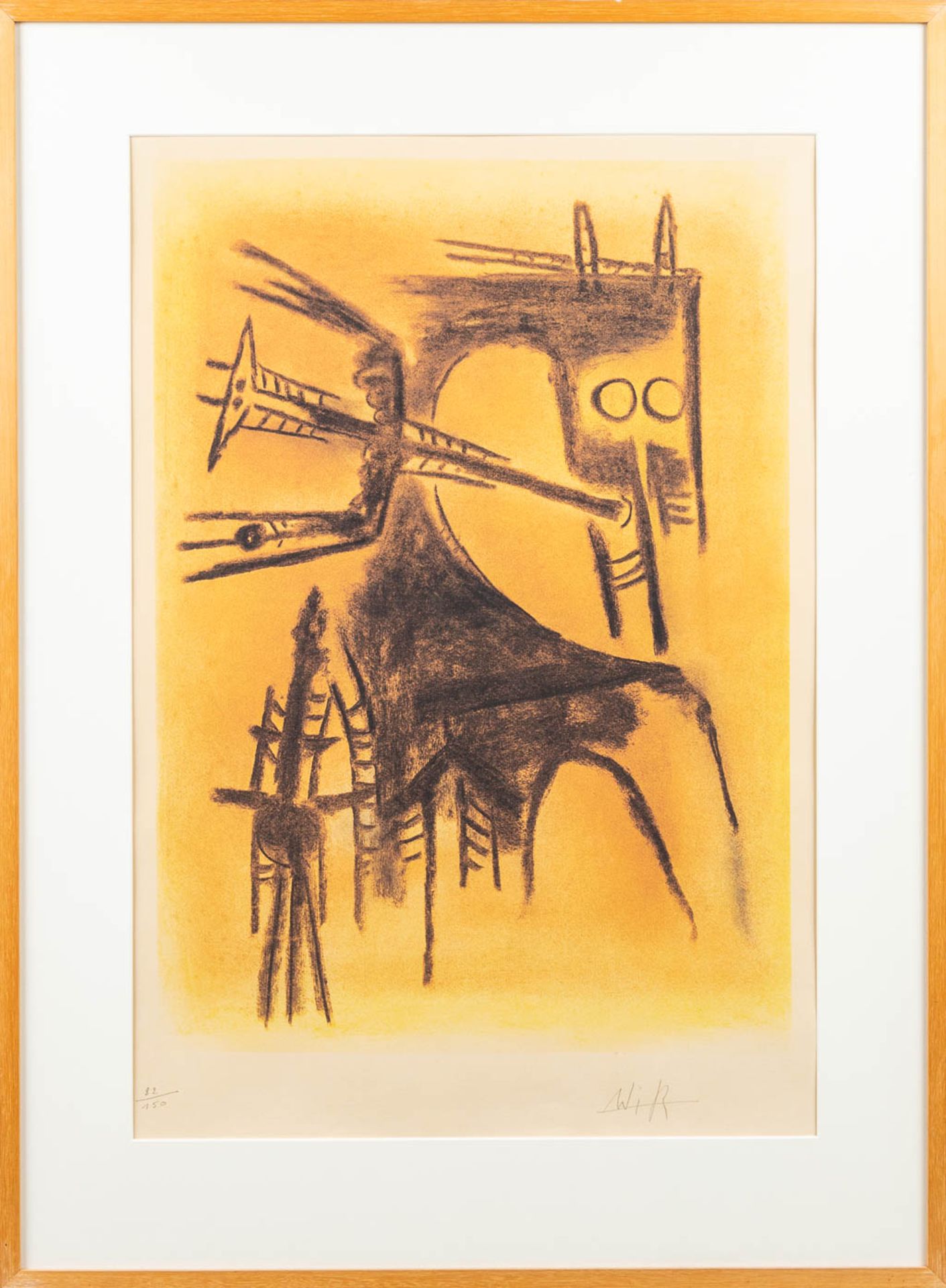 Wifredo LAM (1902-1982) 'Figurine' a lithograph, 82/150. (W:60 x H:90 cm) - Bild 6 aus 6
