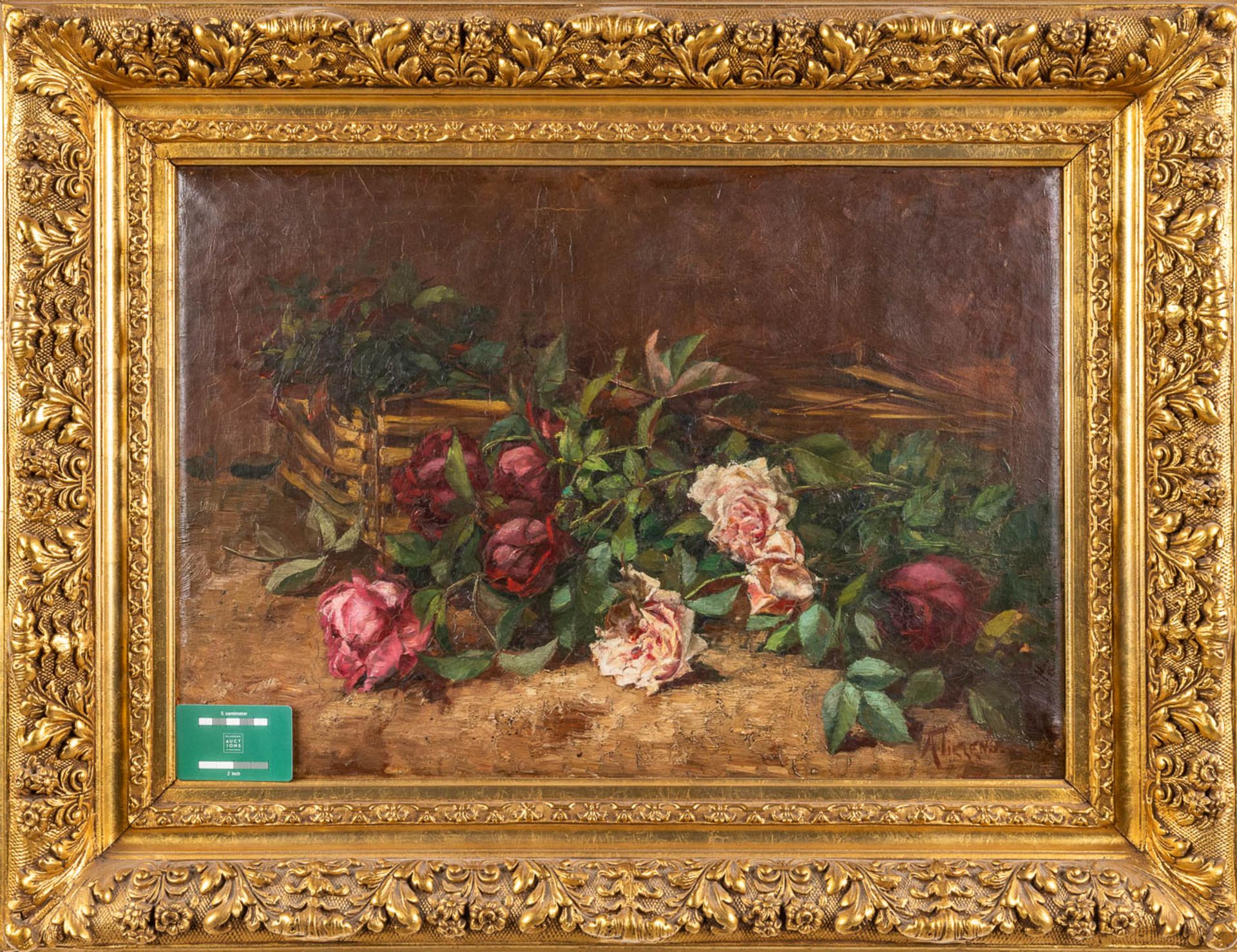 Alexandre TIELENS (1868-1959) 'Flower Bouquet', oil on canvas. (W:65 x H:45 cm) - Image 2 of 8