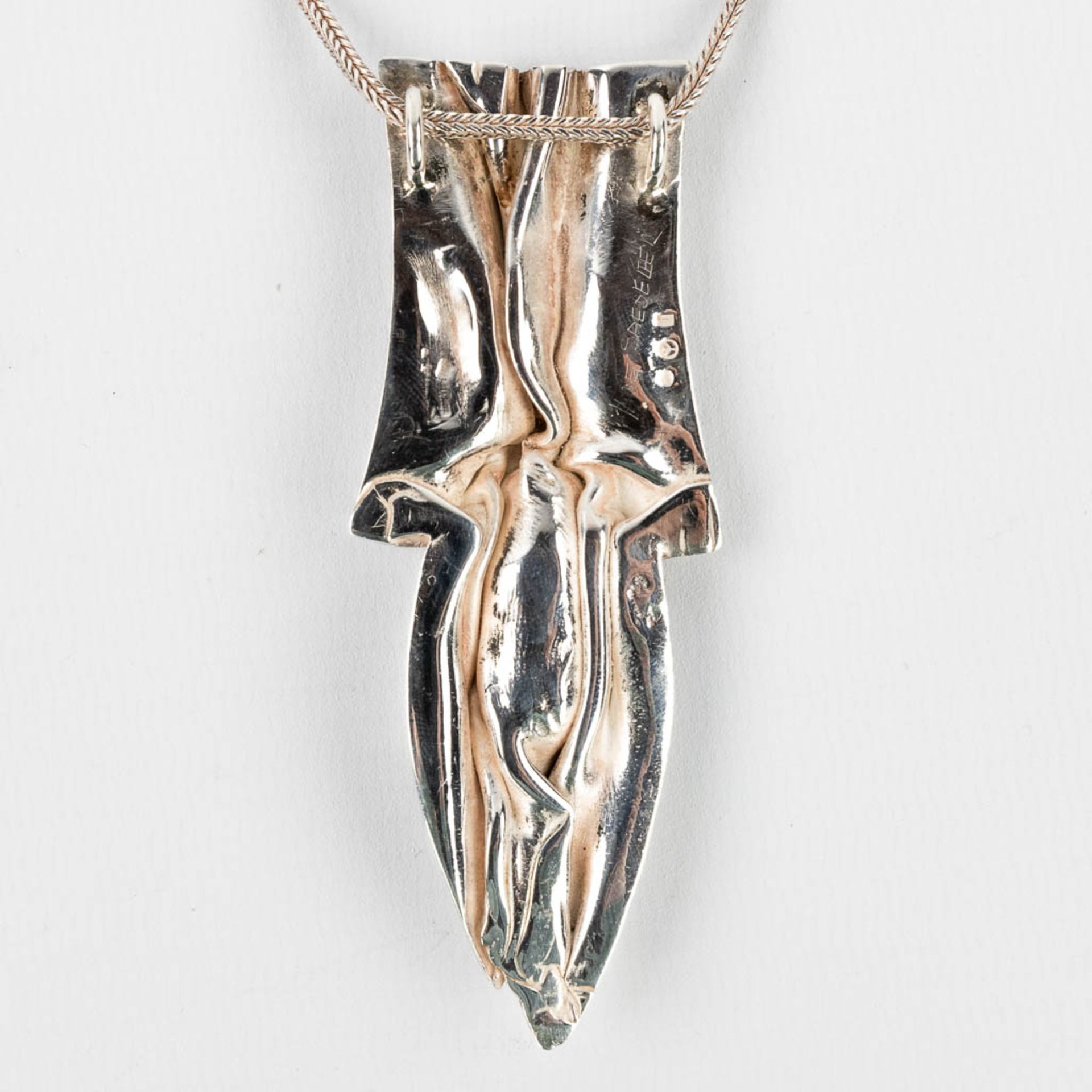 Jean-Pierre DE SAEDELEER (1946) 'Hanger with pearl', made of silver. - Bild 5 aus 10