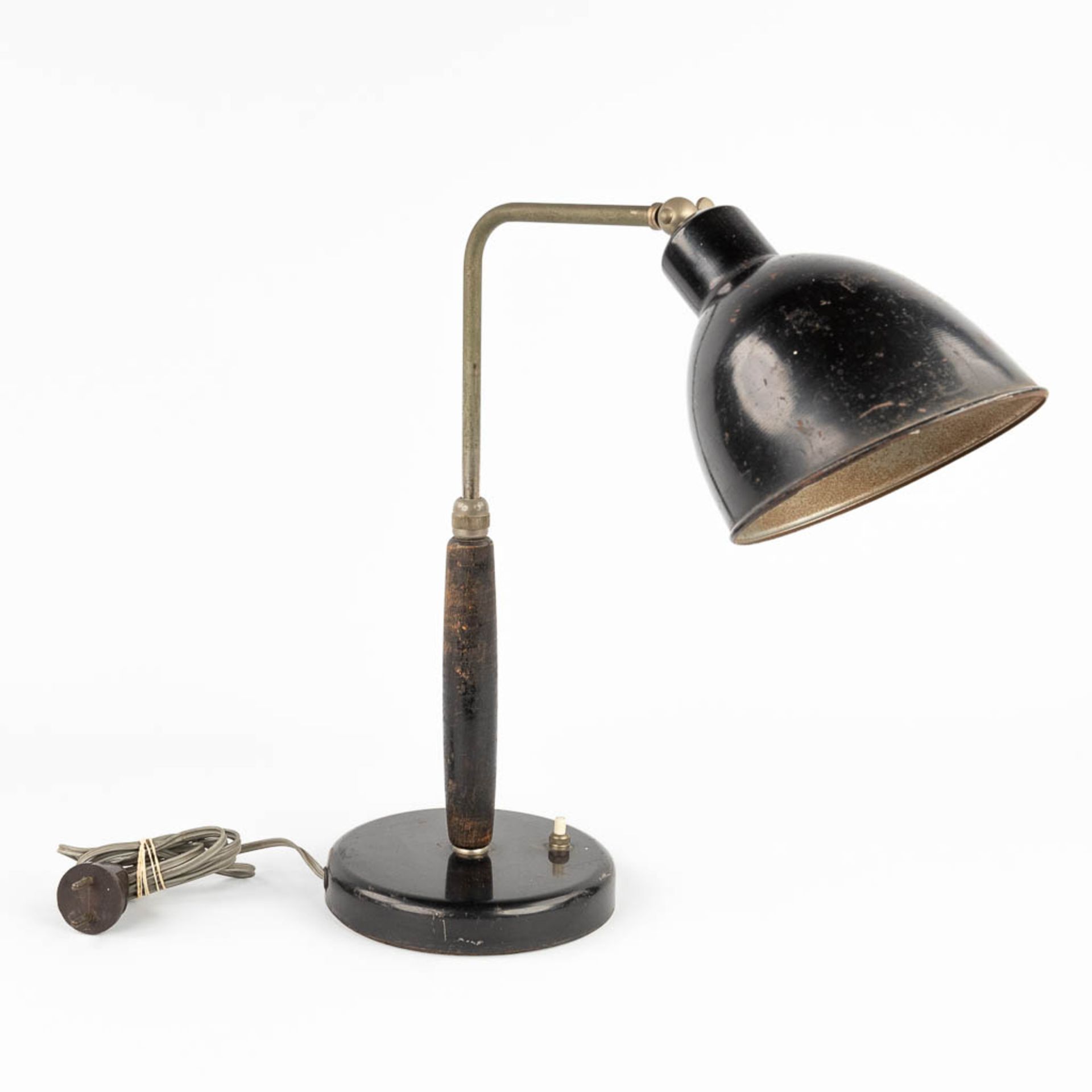 Christian DELL (1893-1974) 'Table lamp' made of metal and wood. (H:37 x D:16 cm) - Image 3 of 12