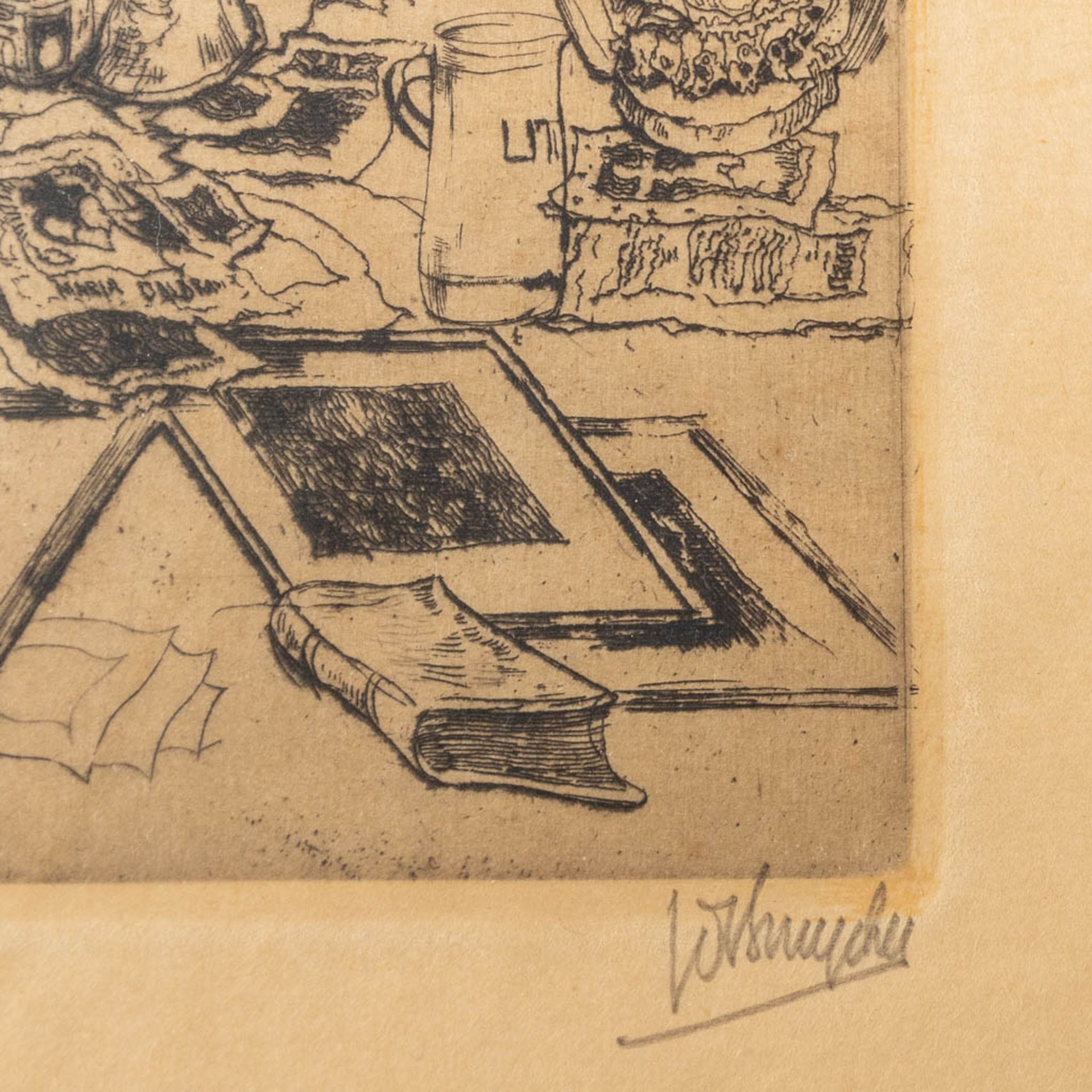 Jules DE BRUYCKER (1870-1945) 'Marchande', an etching. 55/125. (W:14 x H:21,5 cm) - Bild 5 aus 6