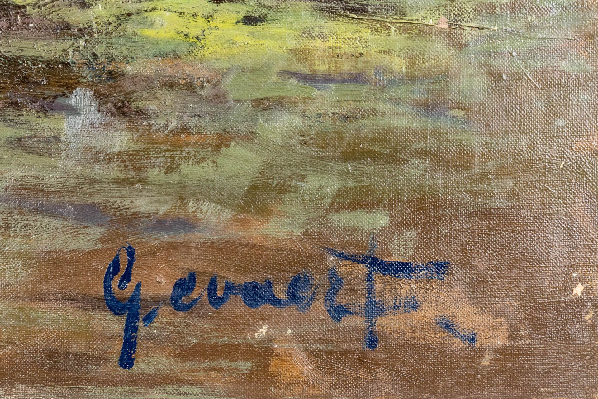 Alidoor GEVAERT (1911-1997) 'Expressionist landscape' oil on canvas. (W:100 x H:80 cm) - Image 6 of 8