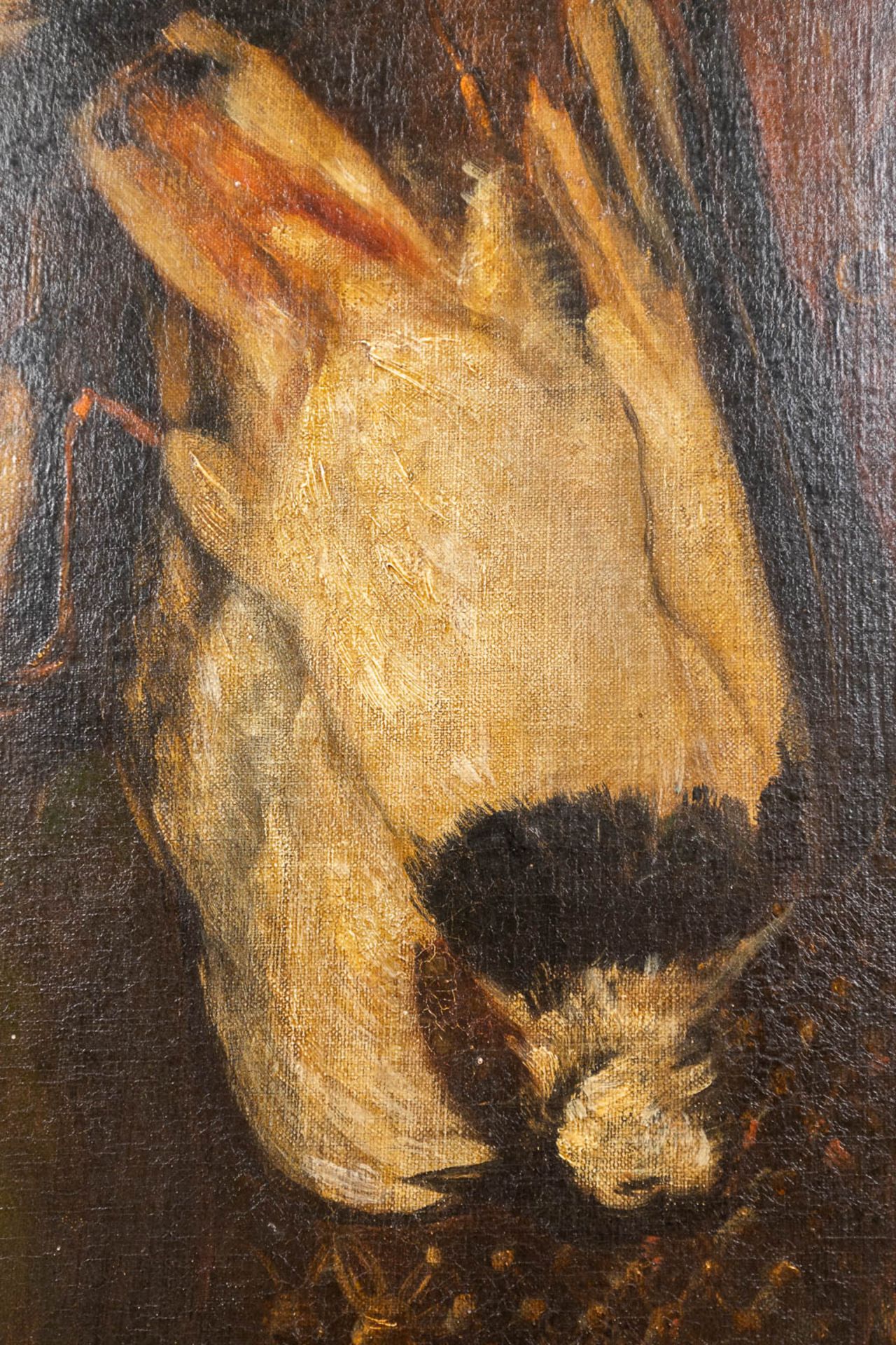 Charles VERLAT (1824-1890) 'Nature Morte de la Chasse', oil on canvas. (W:50 x H:85 cm) - Image 7 of 10