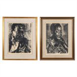 Joseph VERDEGEM (1897-1957) ?Esther en Habibi Binglia?, a collection of 2 etchings. 1931 (W:49 x H:6