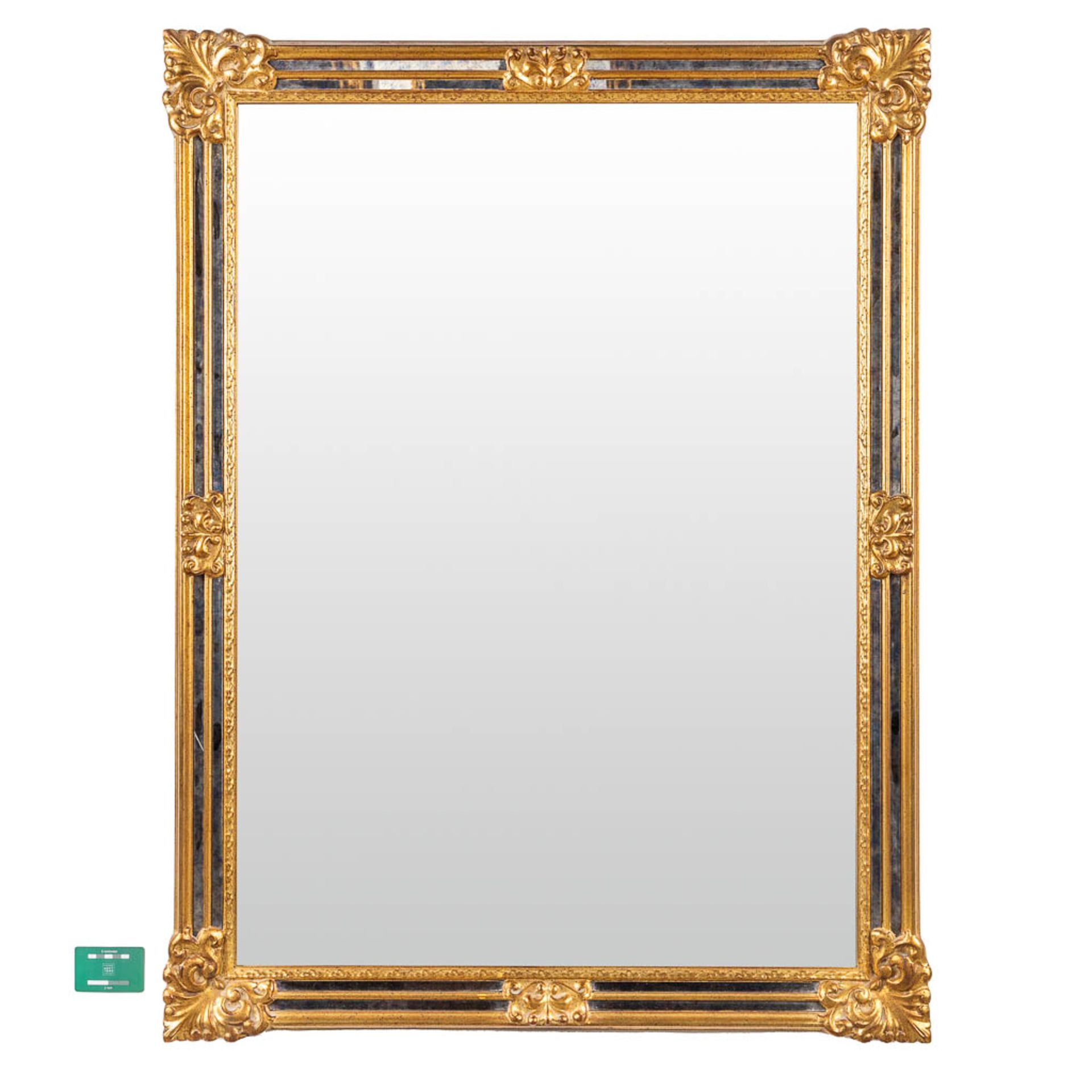 Deknudt, a gold-plated mirror with fumŽ glass rims. (W:88 x H:118 cm) - Bild 2 aus 9