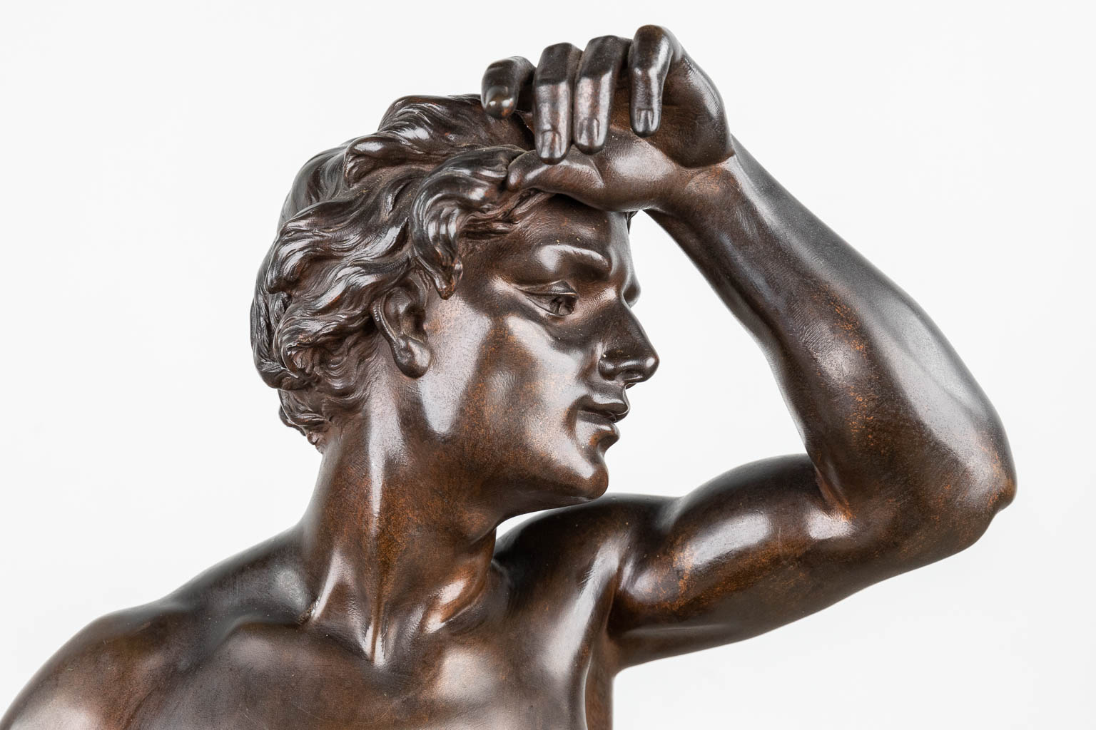 Henri HonorŽ PL_ (1853-1922) 'Le Forgeur', patinated bronze. (L:27 x W:33 x H:85 cm) - Image 11 of 14