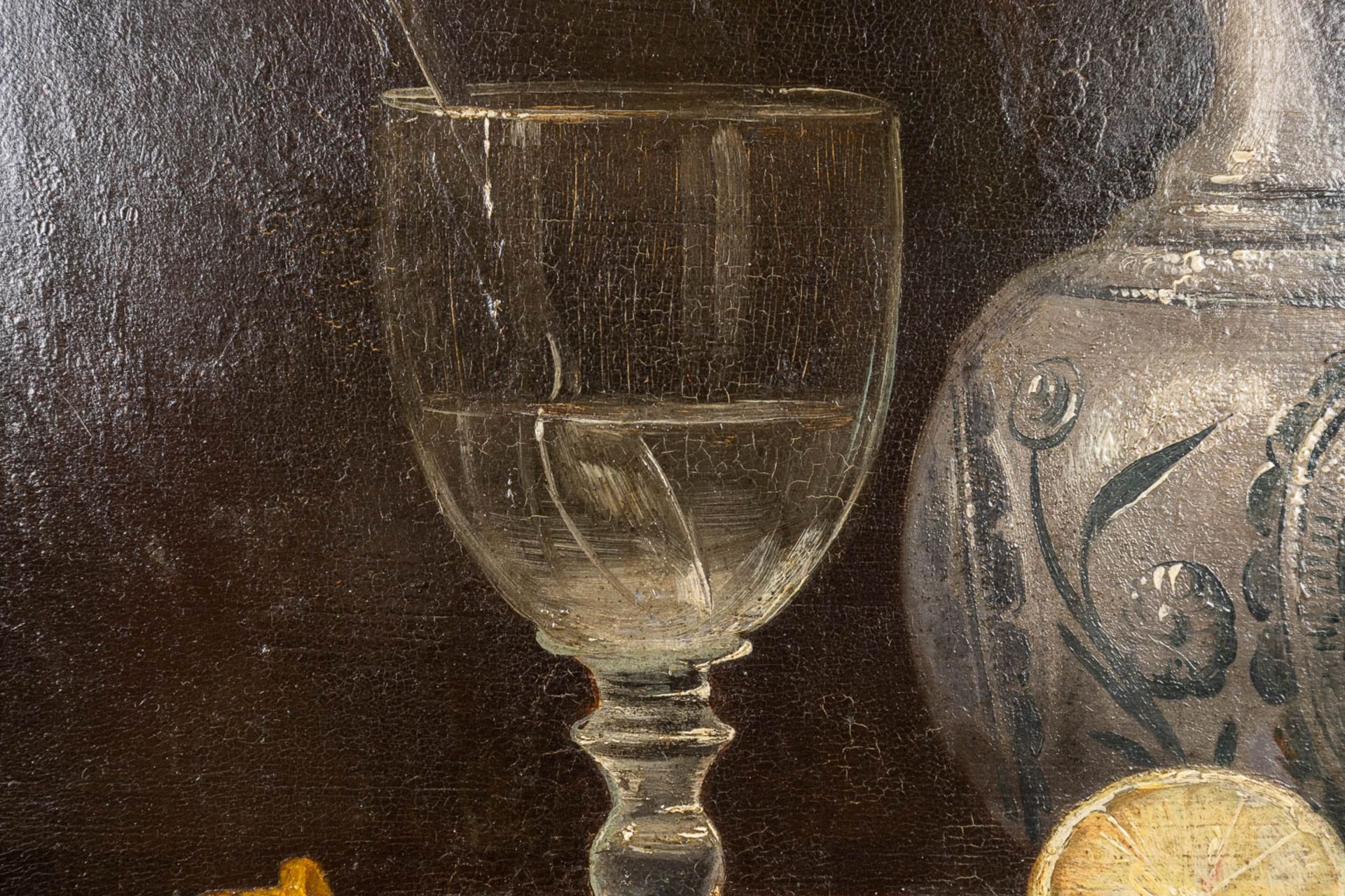 An antique still life painting, oil on panel. Signed Kerwijn 1876. (W:33 x H:42 cm) - Bild 4 aus 7