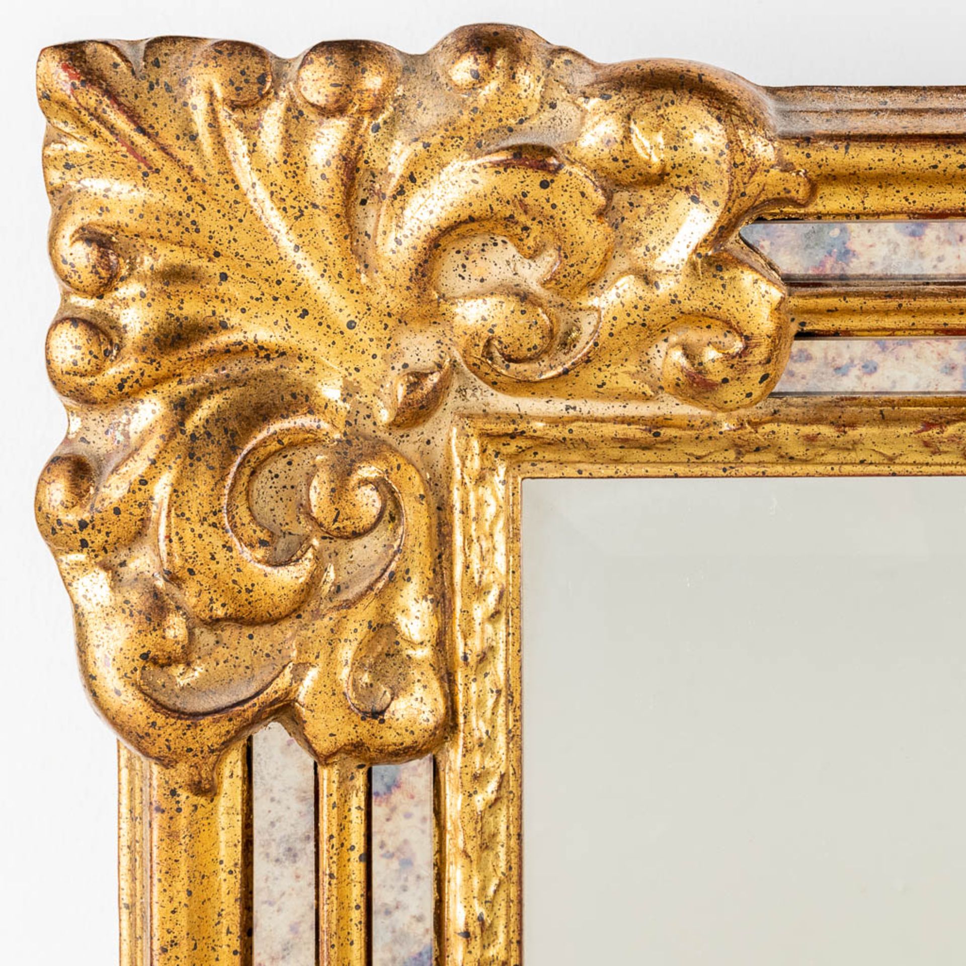 Deknudt, a gold-plated mirror with fumŽ glass rims. (W:88 x H:118 cm) - Bild 7 aus 9
