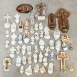 A collection of 50 Holy Water Fonts of different makes.