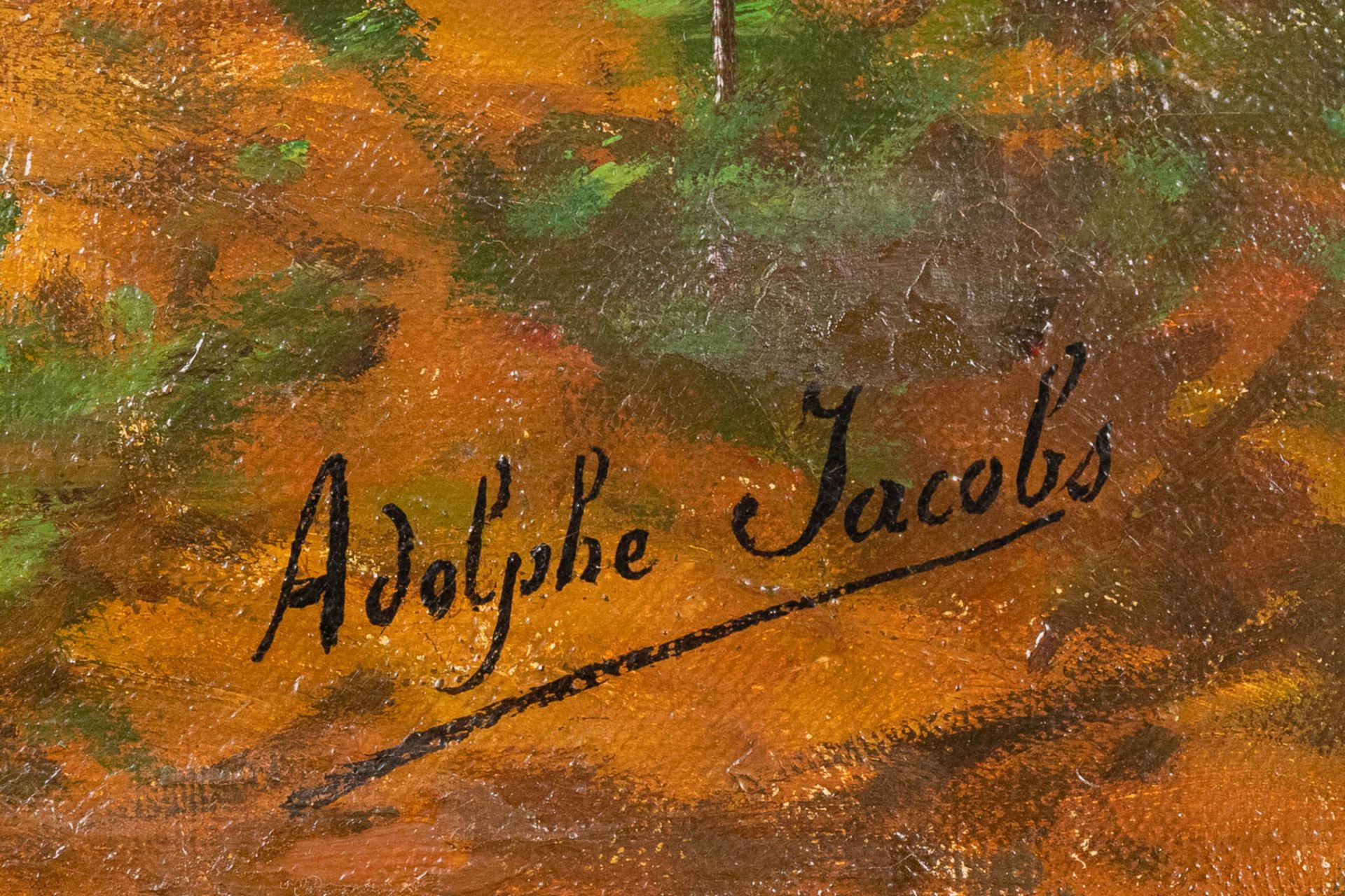 Adolphe JACOBS (1859-1940) 'The Cows', oil on canvas. (W:105 x H:82 cm) - Bild 8 aus 12