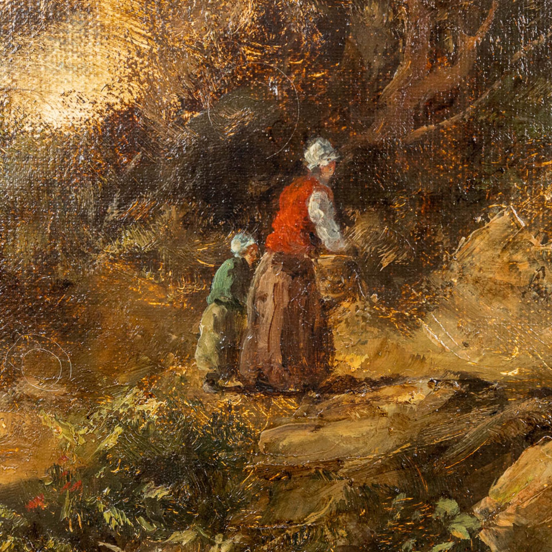 Arthur CALAME (1843-1919) 'The Waterfall', a painting oil on canvas. (W:130 x H:102 cm) - Bild 9 aus 14