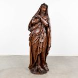 A large statue 'Grieving Madonna', part of a Calvary/Golgotha. Probably 17th C. (L:40 x W:50 x H:160