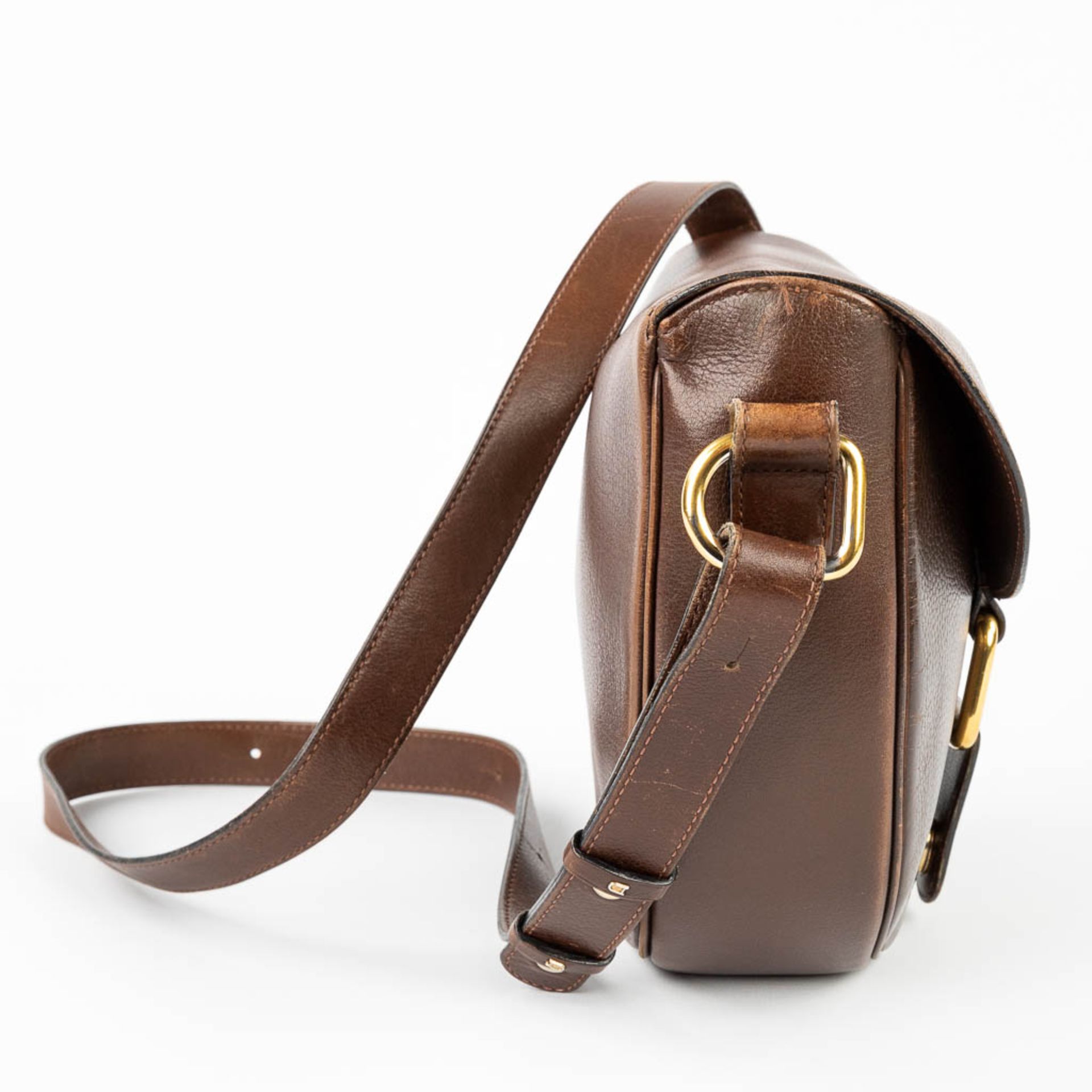 Delvaux, a handbag made of brown leather with gold-plated elements. (W:28 x H:23 cm) - Bild 3 aus 21