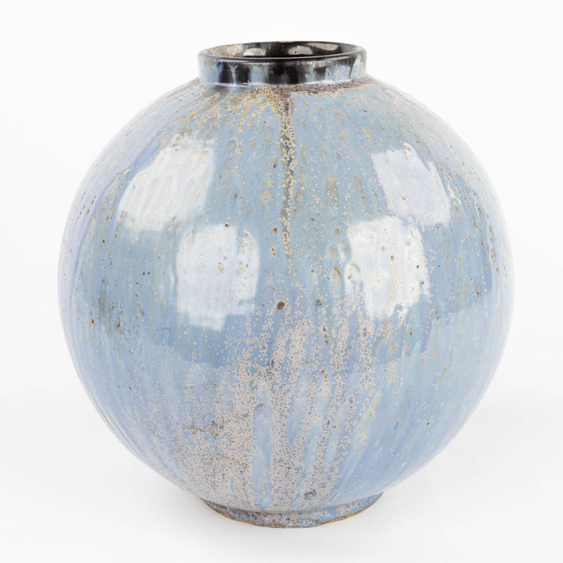 Roger GUERIN (1896-1954) 'Ball Vase', glazed grs. Circa 1920. (W:30 x H:30 cm) - Image 3 of 10