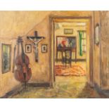 Jehan FRISON (1882-1961) 'Le Violoncelo' oil on canvas. 1957 (W:48 x H:39 cm)