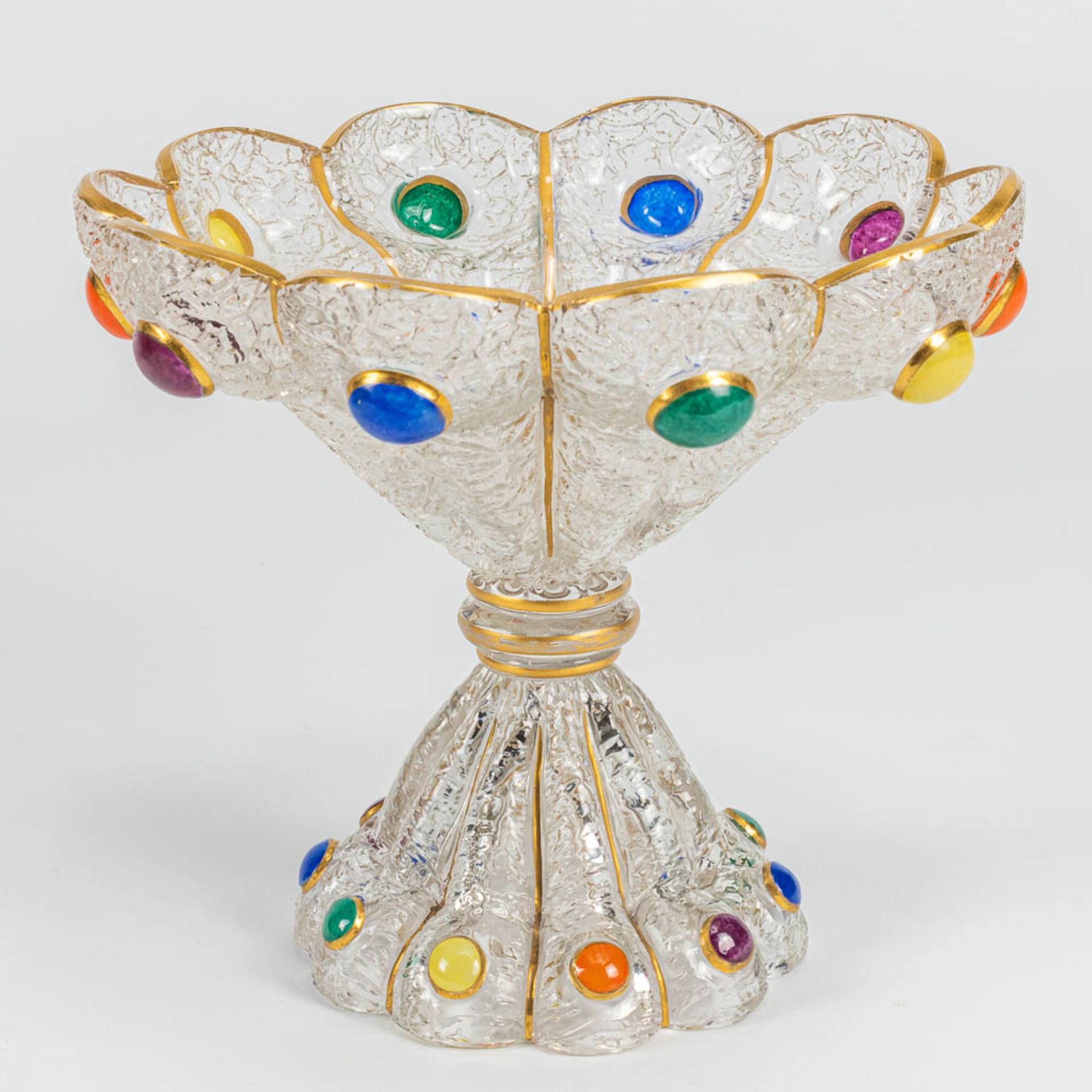 An exceptional set of goblets and glassware, Bohemia, end of the 19th/early 20th C. (H:18,5 x D:9 cm - Bild 2 aus 9