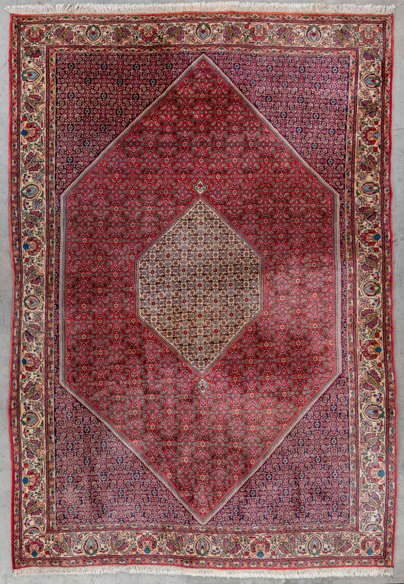 An oriental hand-made carpet, Bidjar. (L:339 x W:232 cm)