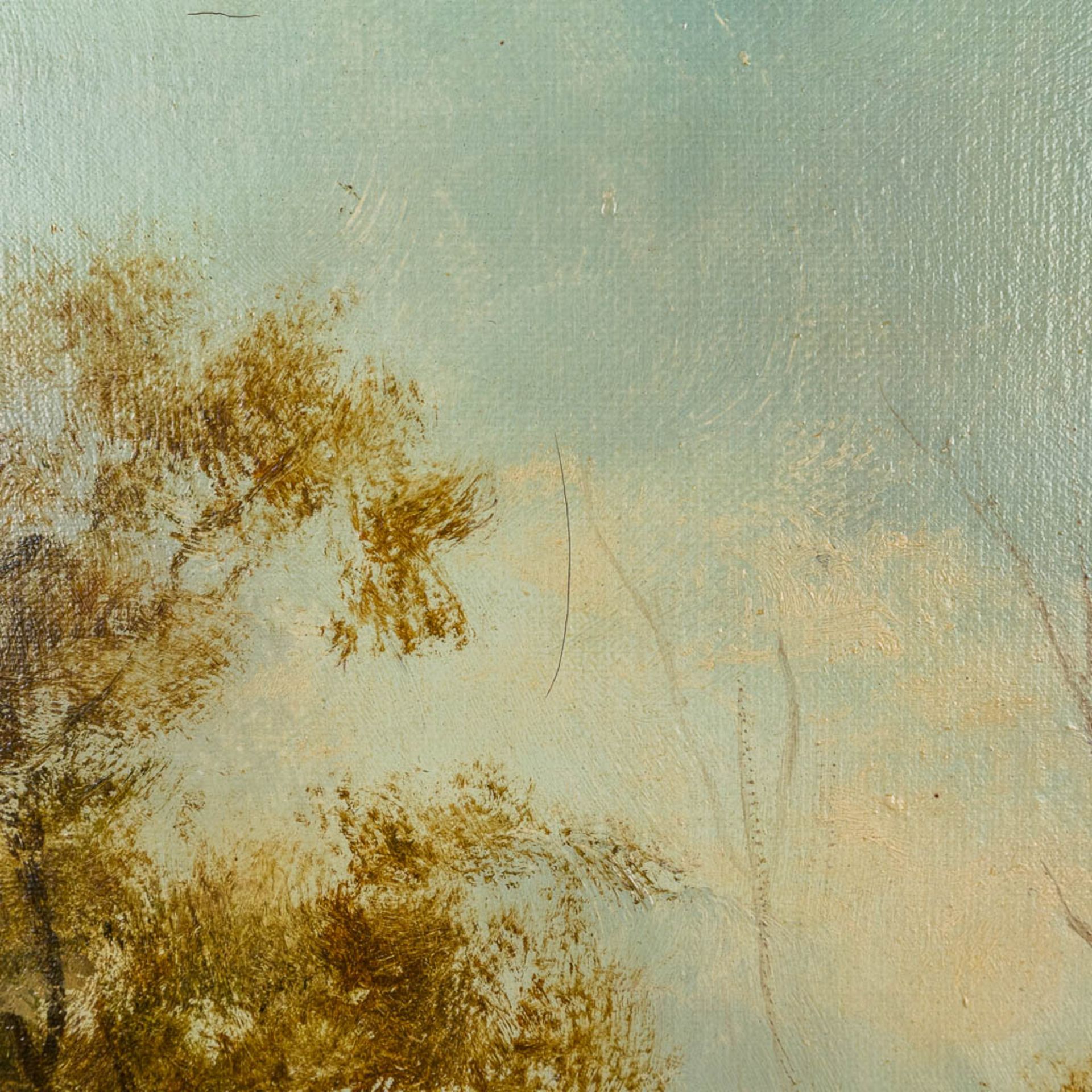 Arthur CALAME (1843-1919) 'The Waterfall', a painting oil on canvas. (W:130 x H:102 cm) - Bild 8 aus 14