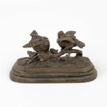Jules MOIGNIEZ (1835-1894) A small bronze matchbox (L:5,5 x W:13,5 x H:6 cm)