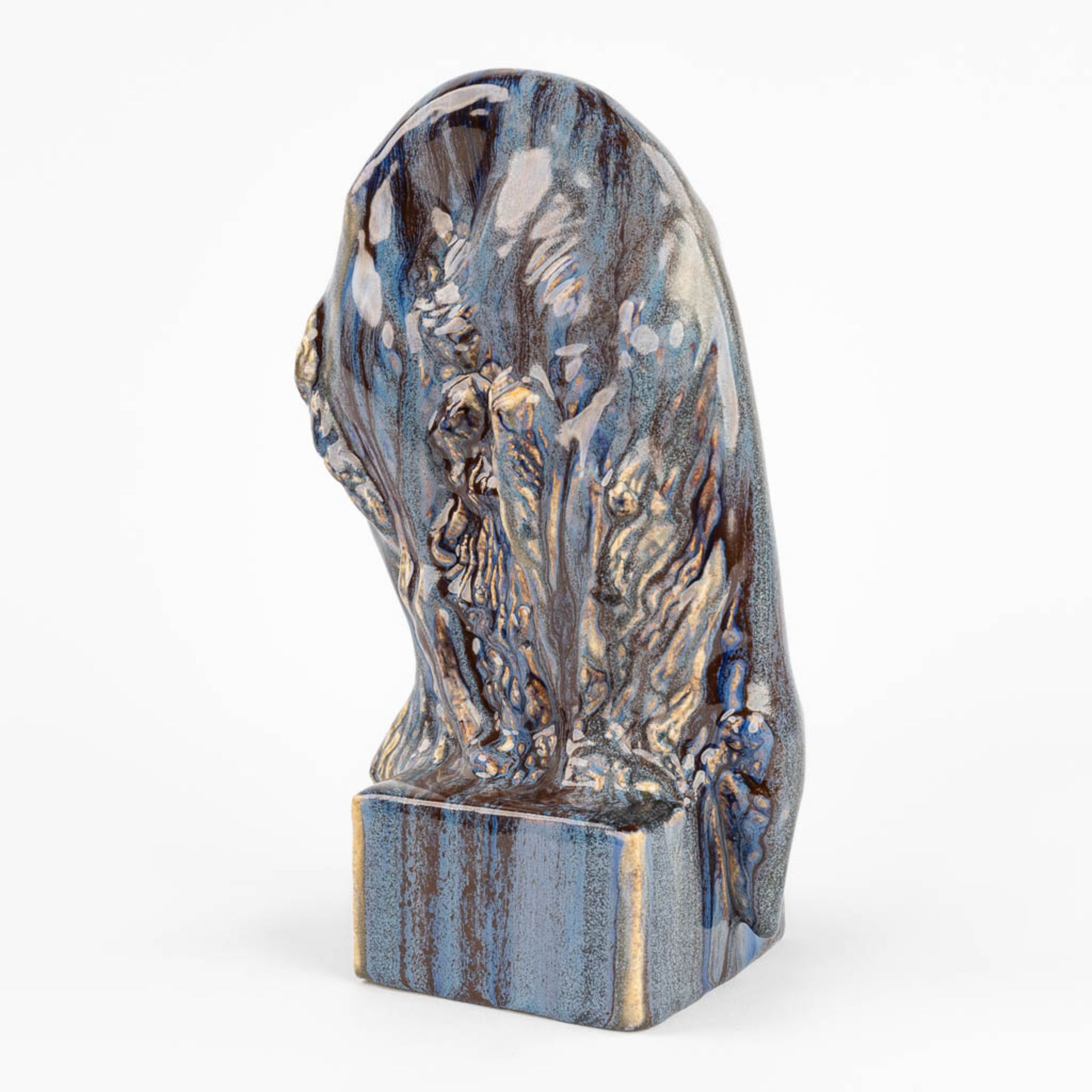 Domien INGELS (1881-1946) 'Greyhound' glazed ceramics. (L:9,5 x W:14,5 x H:25 cm) - Image 4 of 9