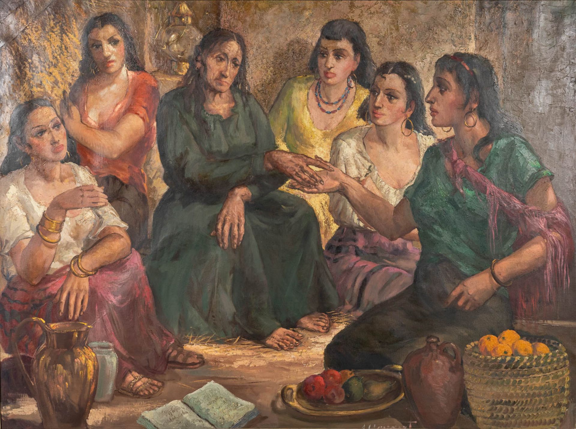 Alidor GEVAERT (1911-1997) 'Les Femmes' oil on canvas. (W:176 x H:130 cm)