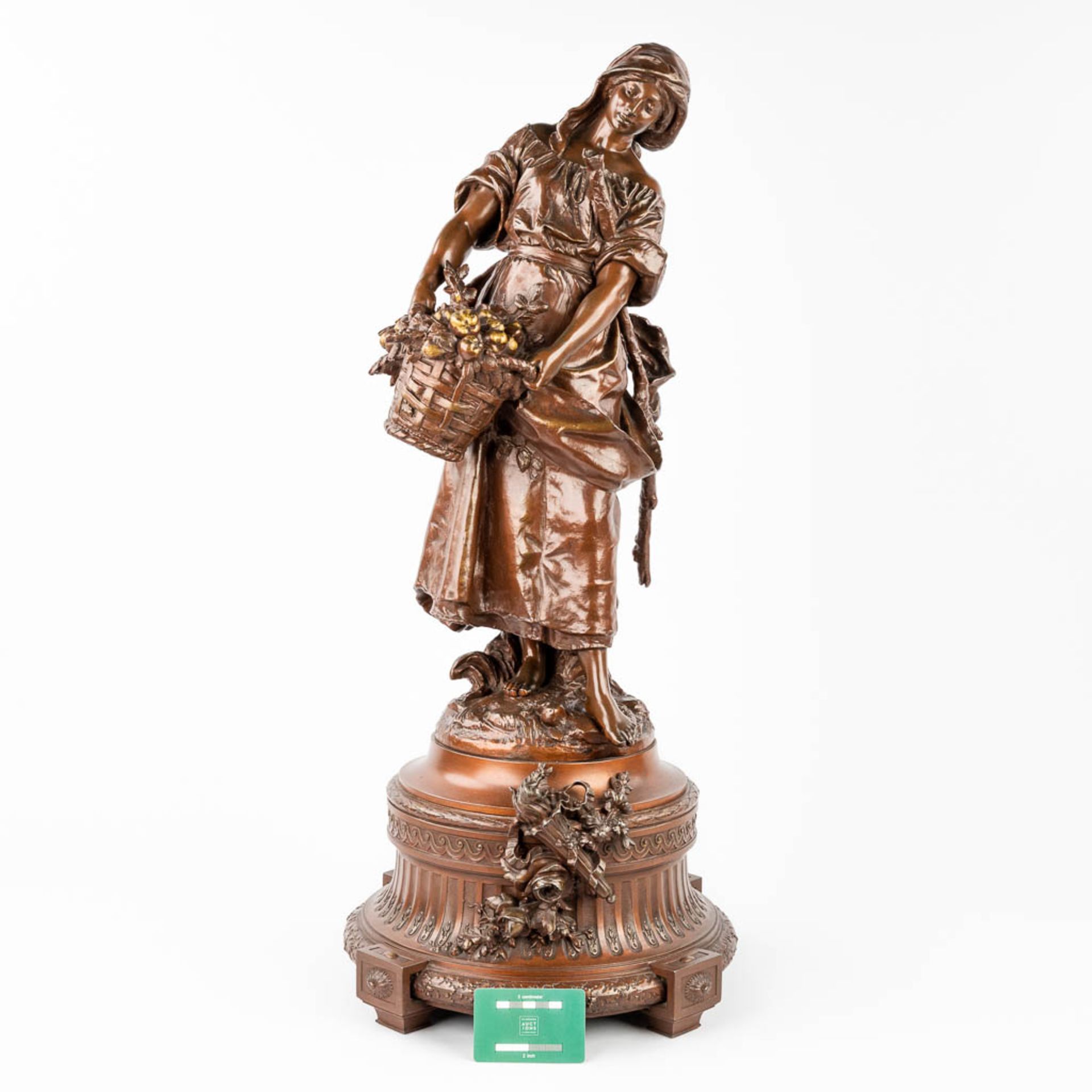 Auguste MOREAU (1834-1917) 'the Harvest', patinated spelter. (H:80 x D:37 cm) - Bild 2 aus 16