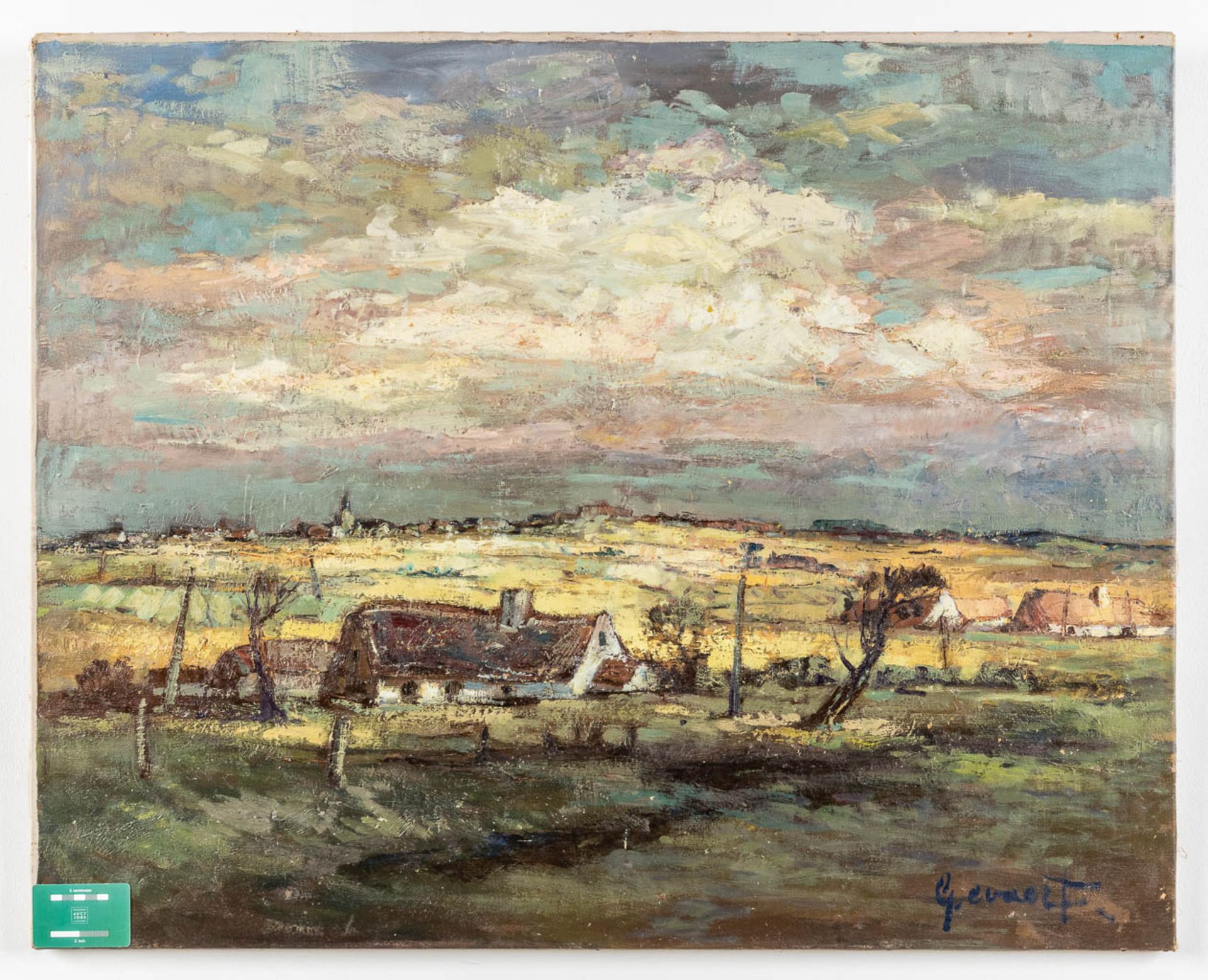 Alidoor GEVAERT (1911-1997) 'Expressionist landscape' oil on canvas. (W:100 x H:80 cm) - Bild 3 aus 8