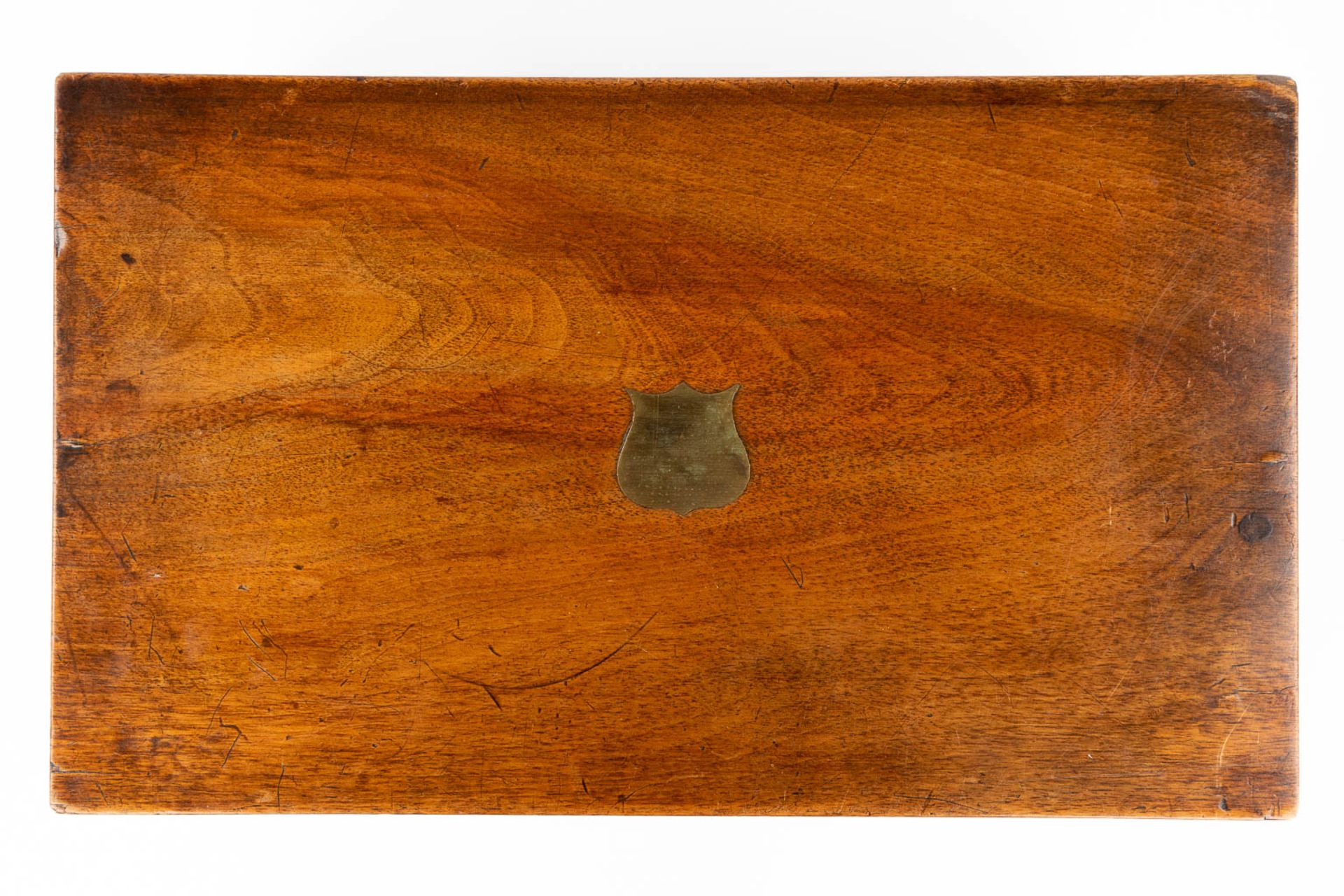 An antique slope desk. England, 19th C. (L:24 x W:40 x H:16 cm) - Image 8 of 14