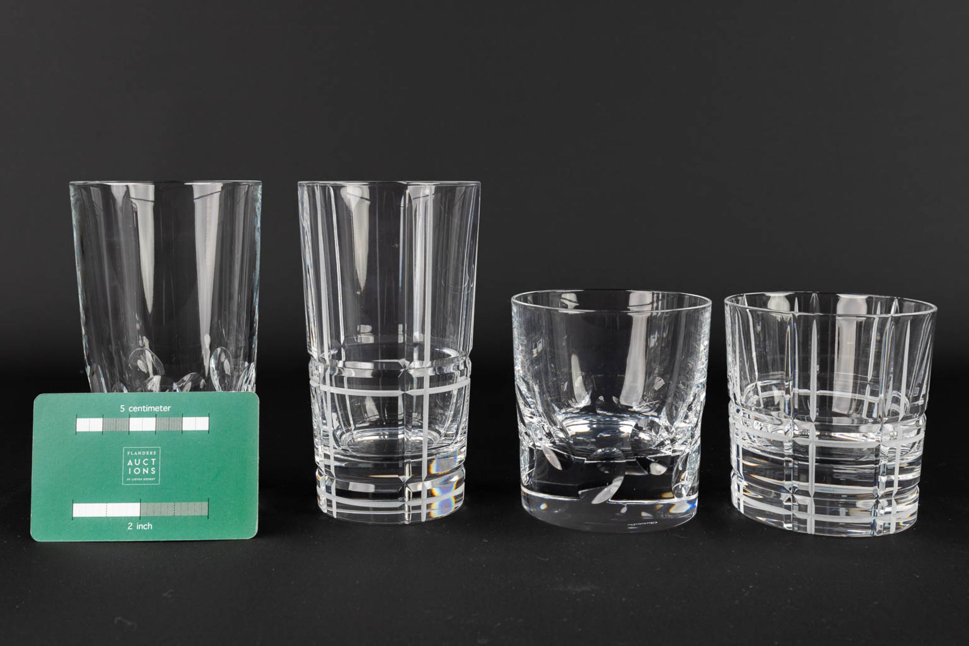 Christofle, 4 boxes with crystal glasses. Models: Scottish & Cluny. (H:13,5 x D:7,5 cm) - Image 2 of 11